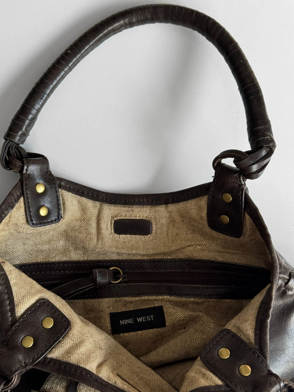 Brown Leather Clutch Bag