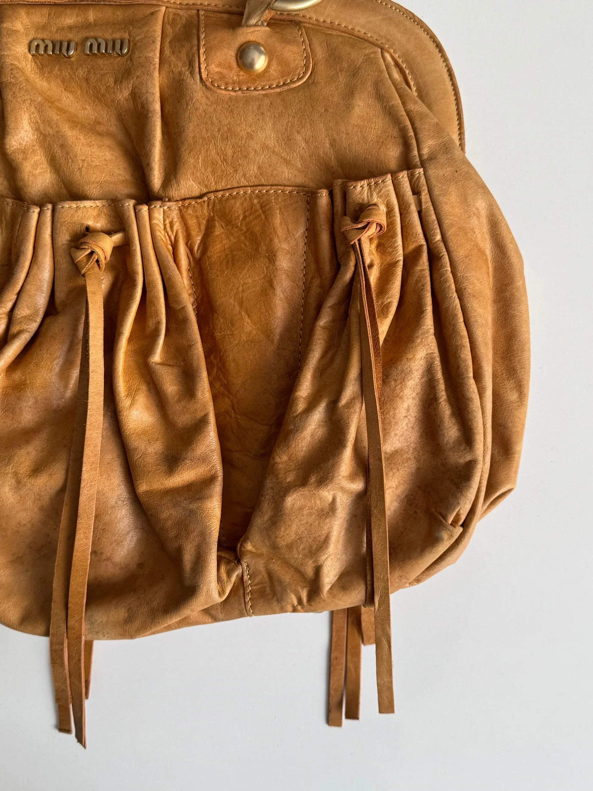 Miu Miu Leather Hobo Bag