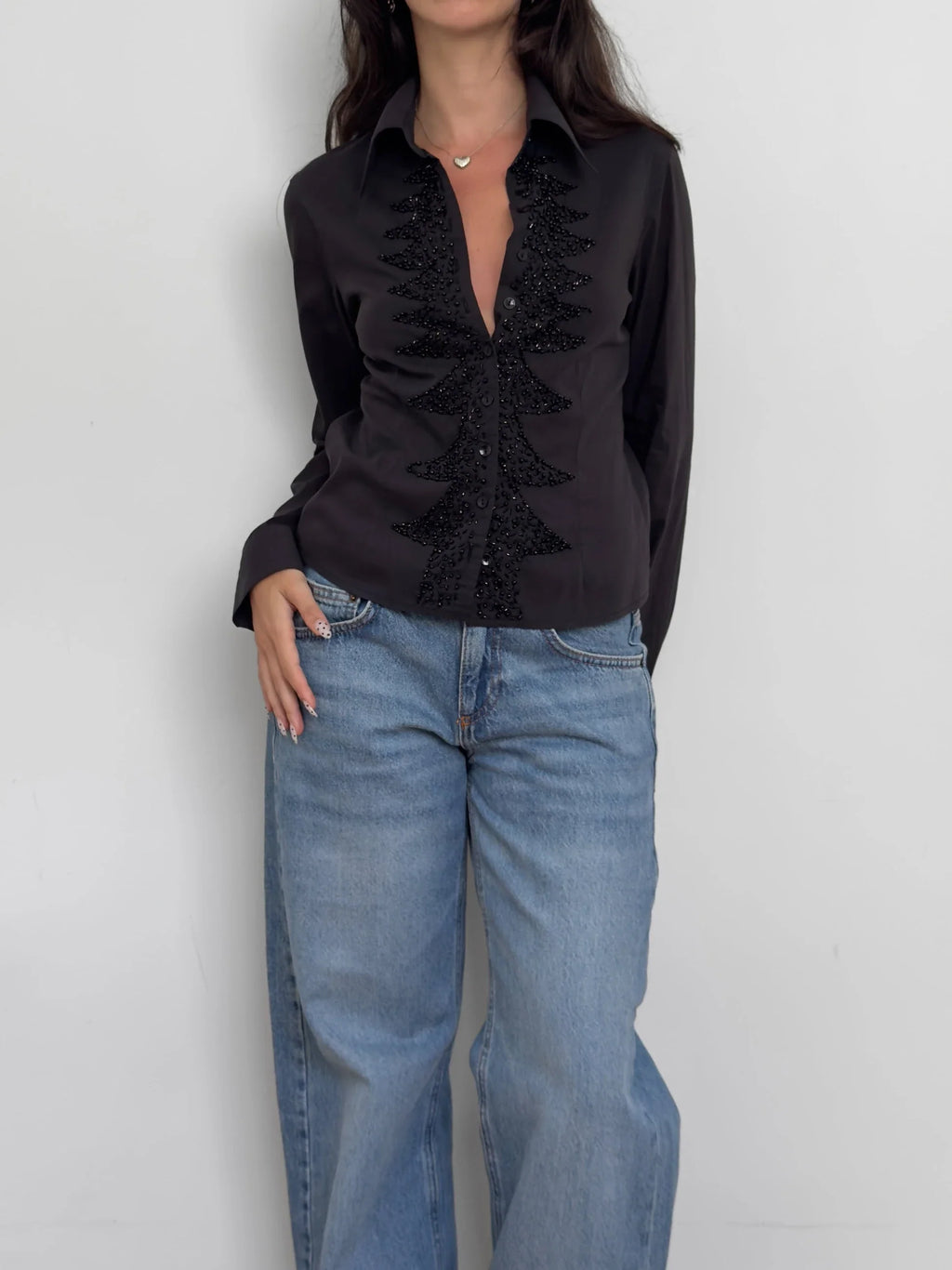 Bead-Embroidered Shirt