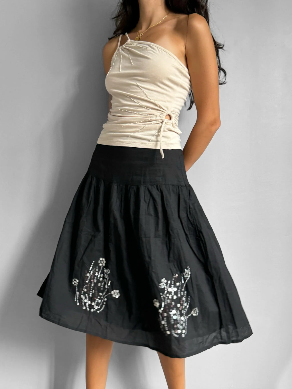 Sequin Midi Skirt