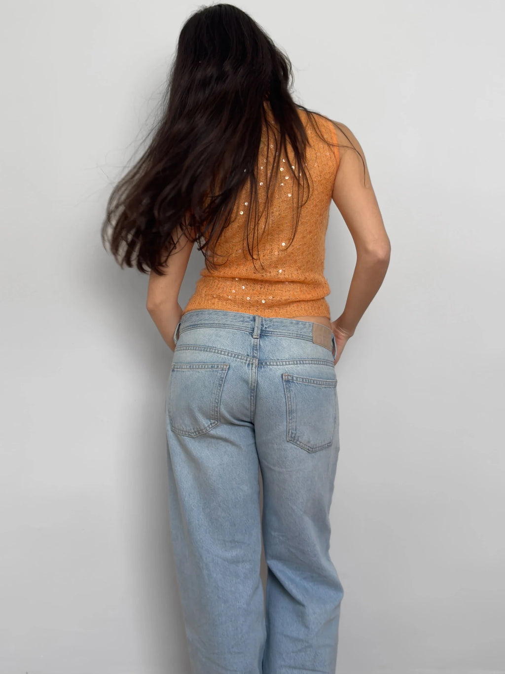 Sequined Mohair Pullover