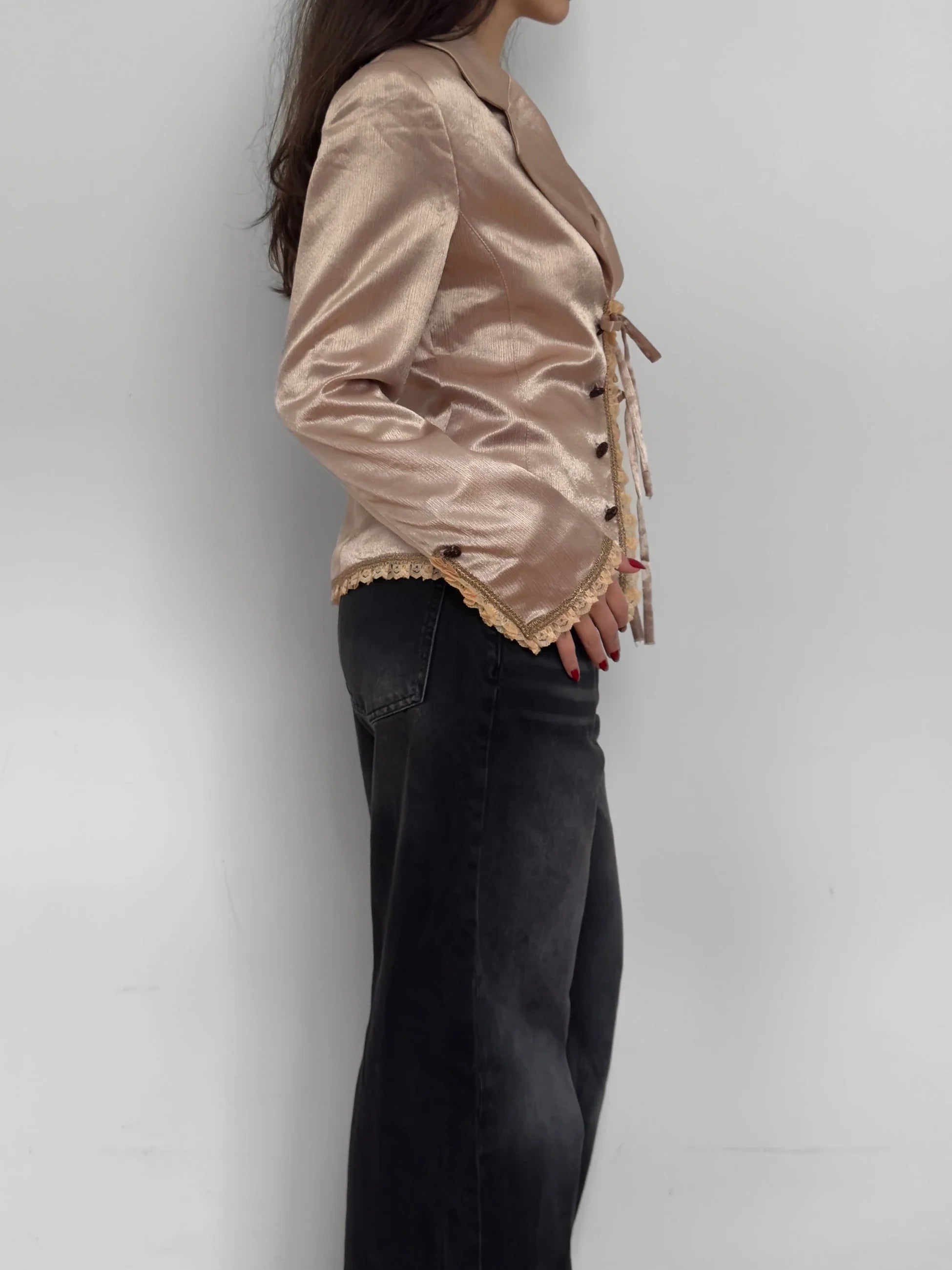 Lace Satin Jacket