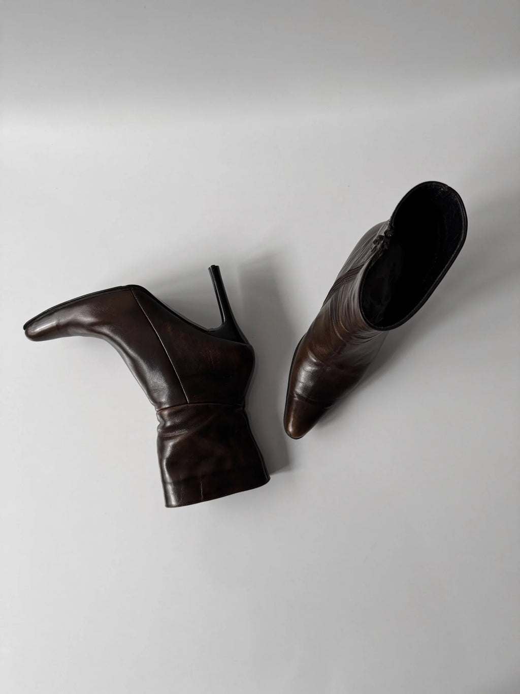 Distressed Leather Ankle Boot