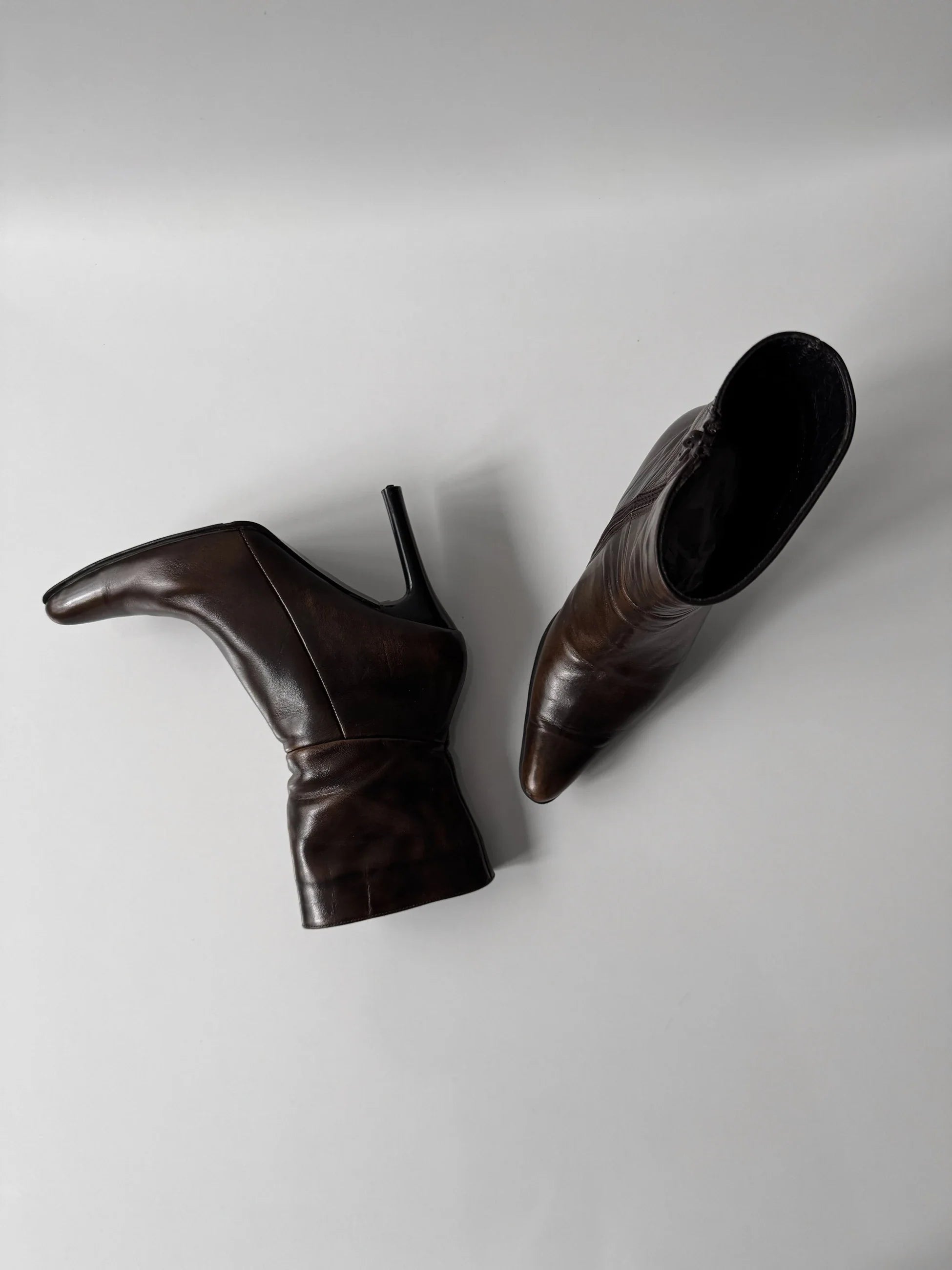 Distressed Leather Ankle Boot