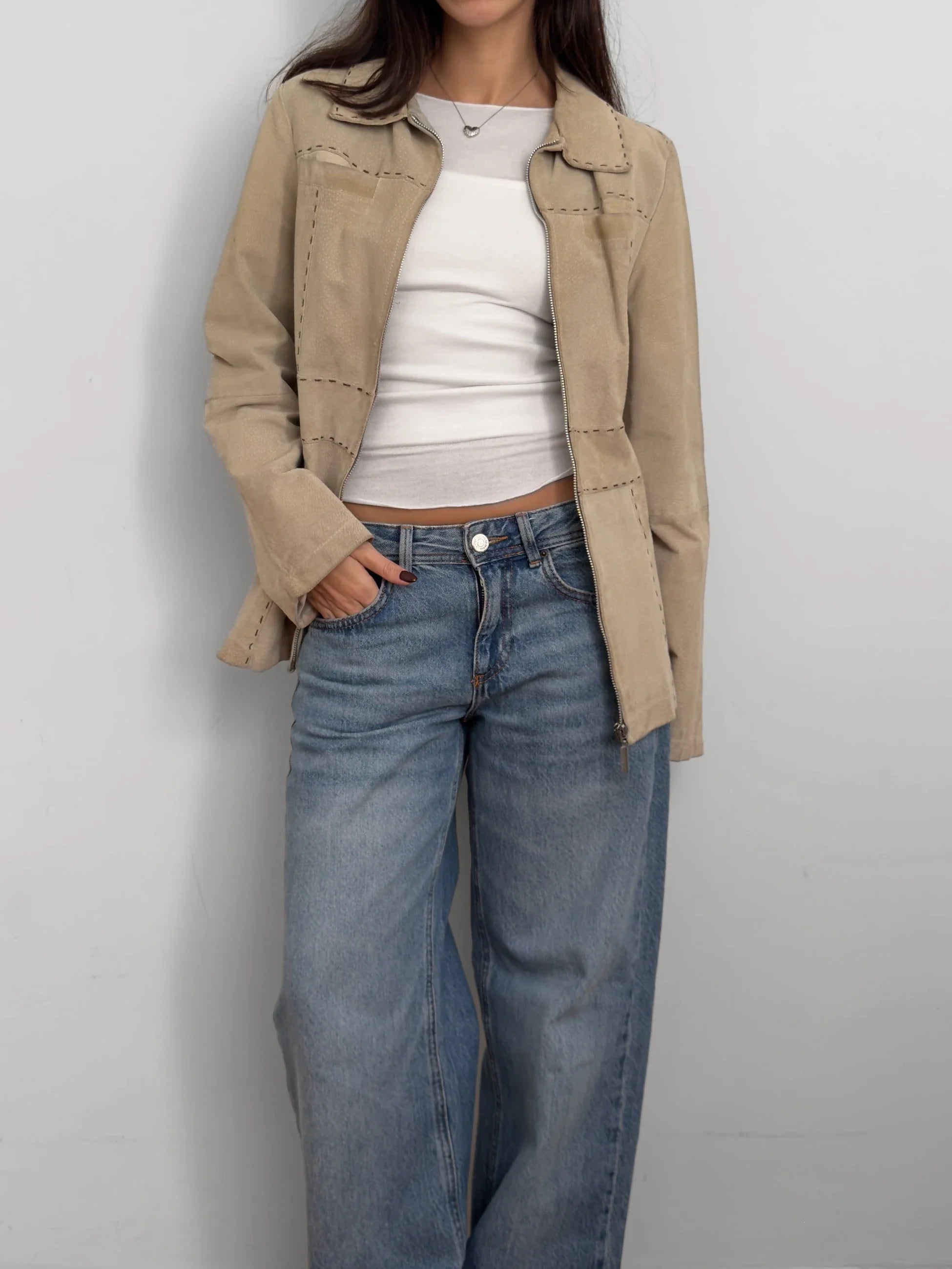 Beige Suede Jacket