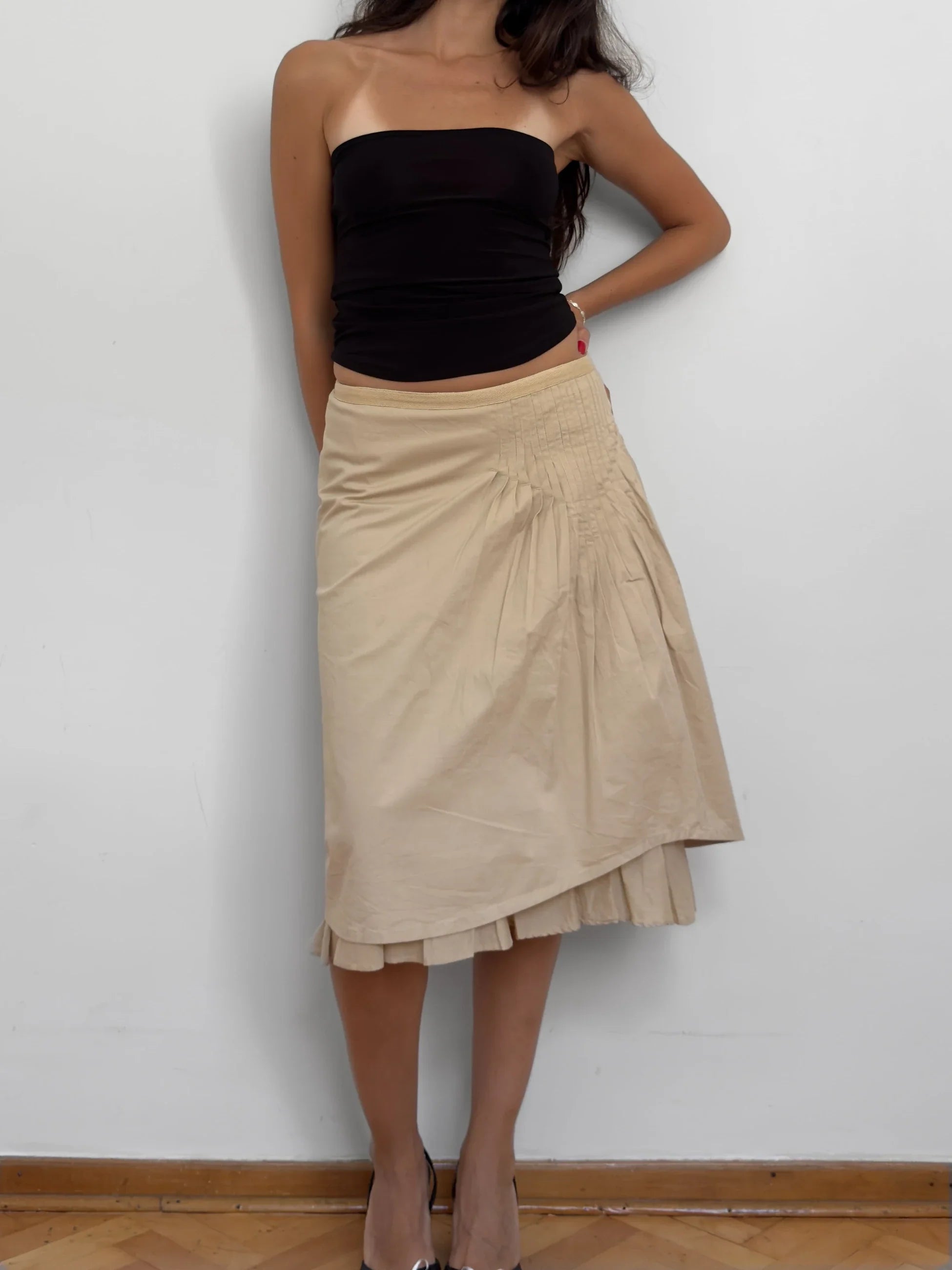 Vakko Draped Skirt