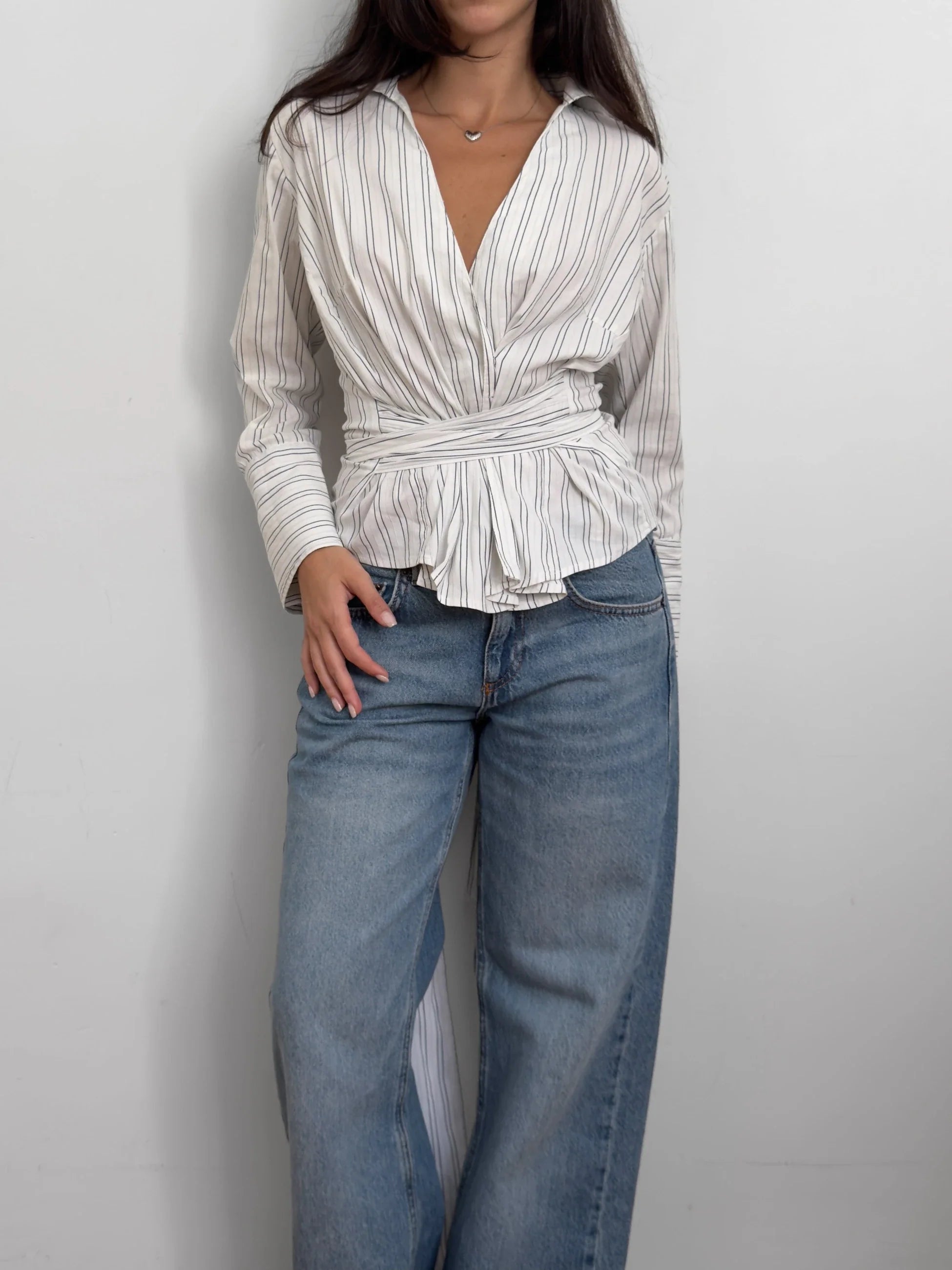 Belted-Waist Shirt