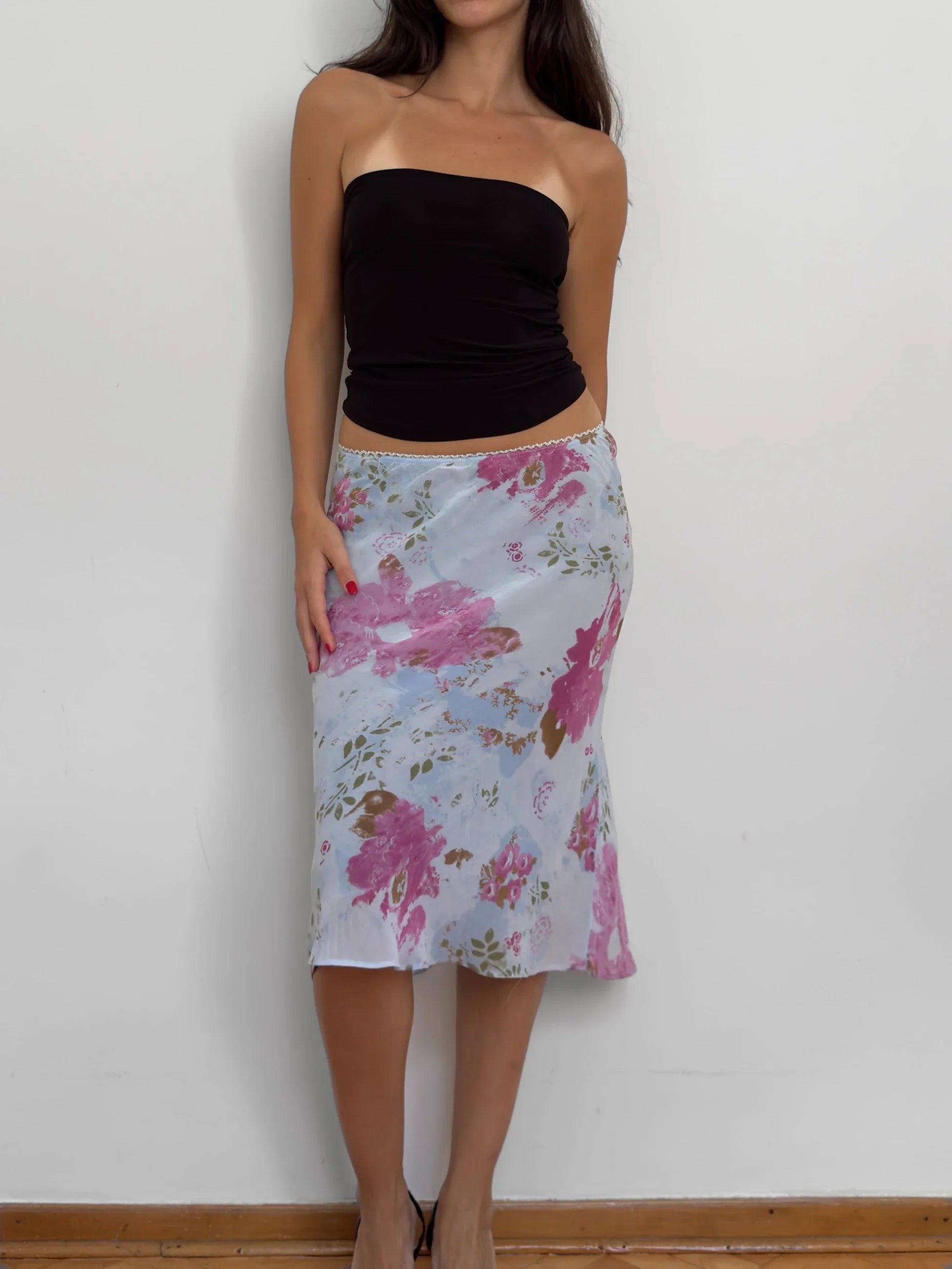 Floral Chiffon Skirt