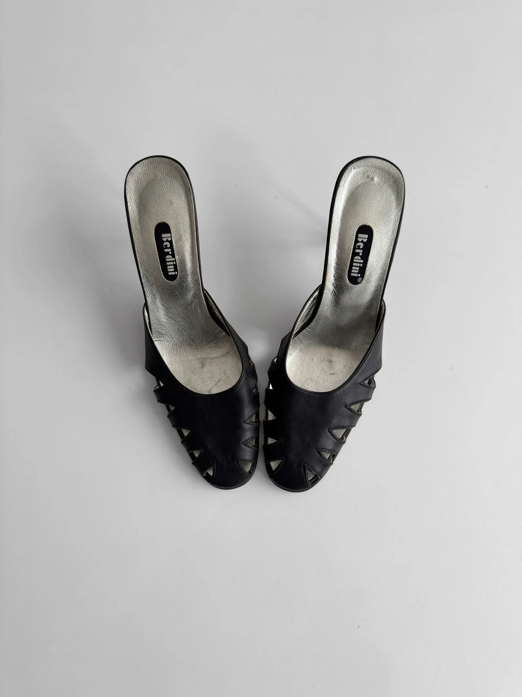 Black Heeled Mules