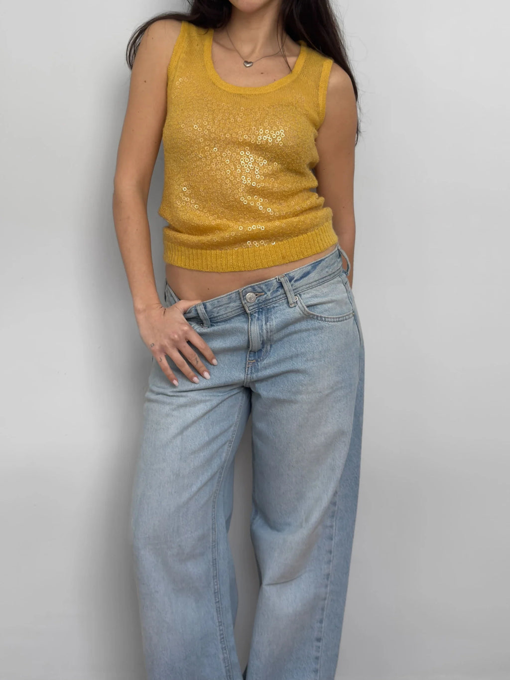 Yellow Mohair Pullover
