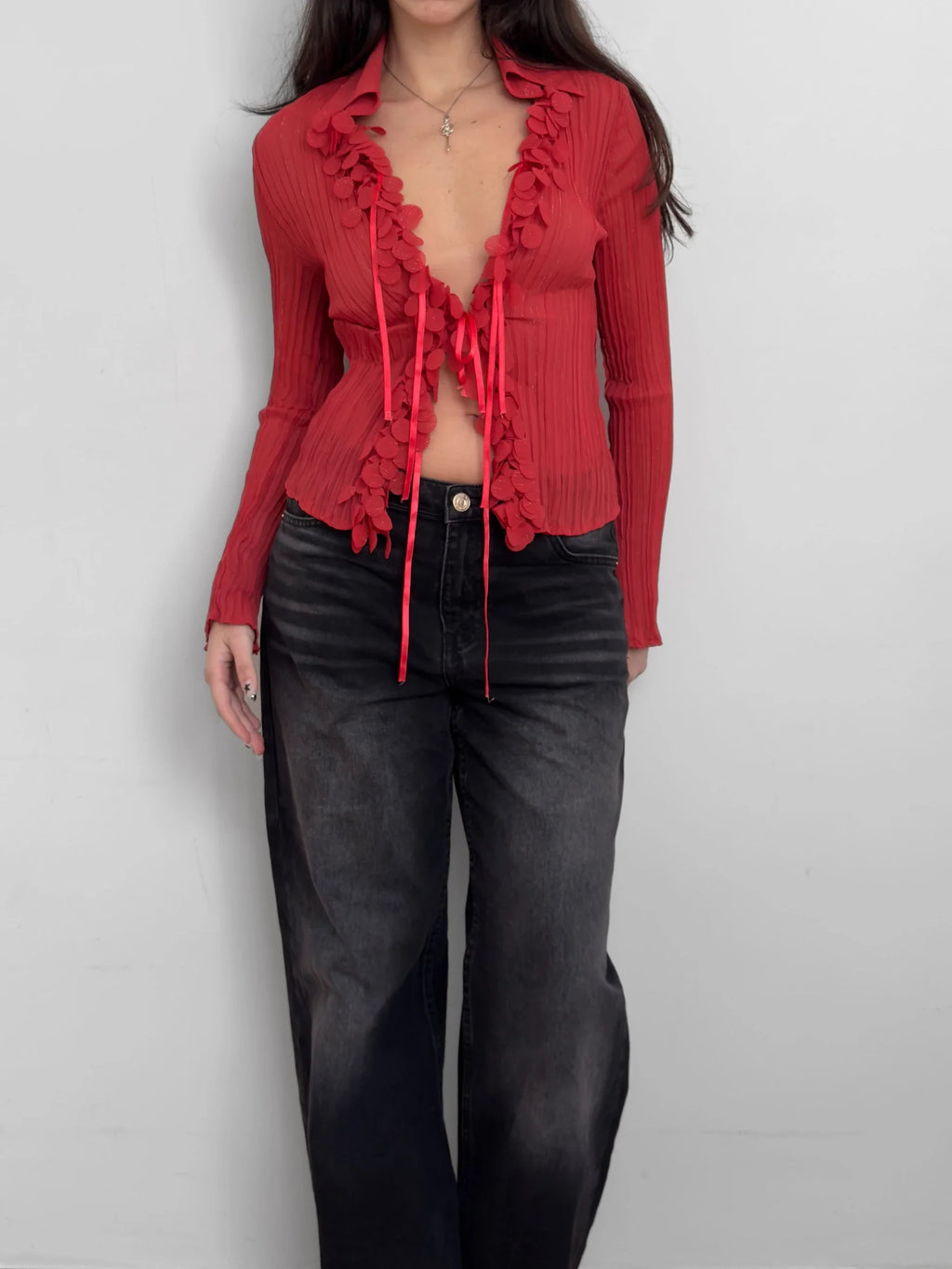 Pleated Chiffon Shirt