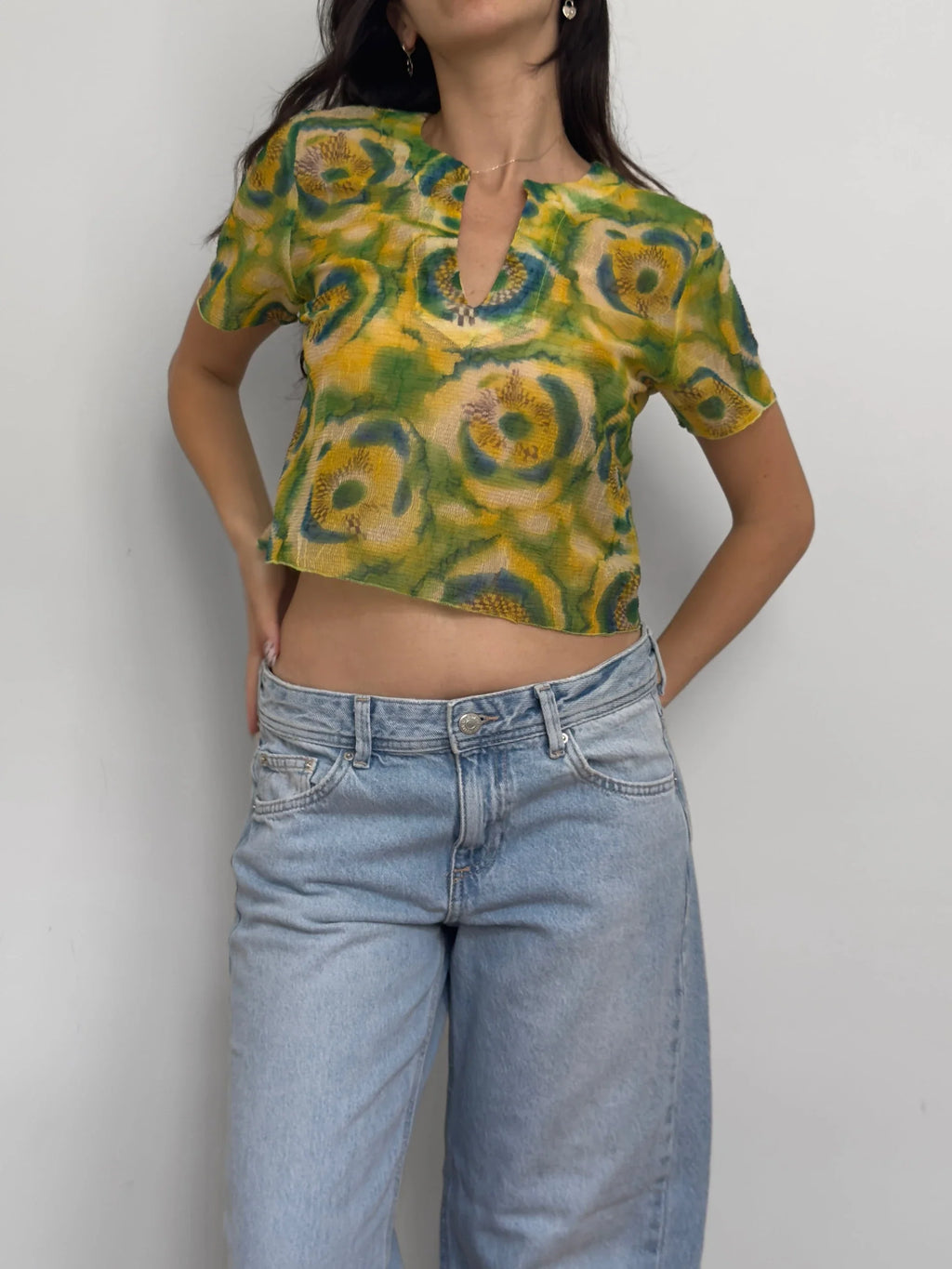 Patterned French Blouse