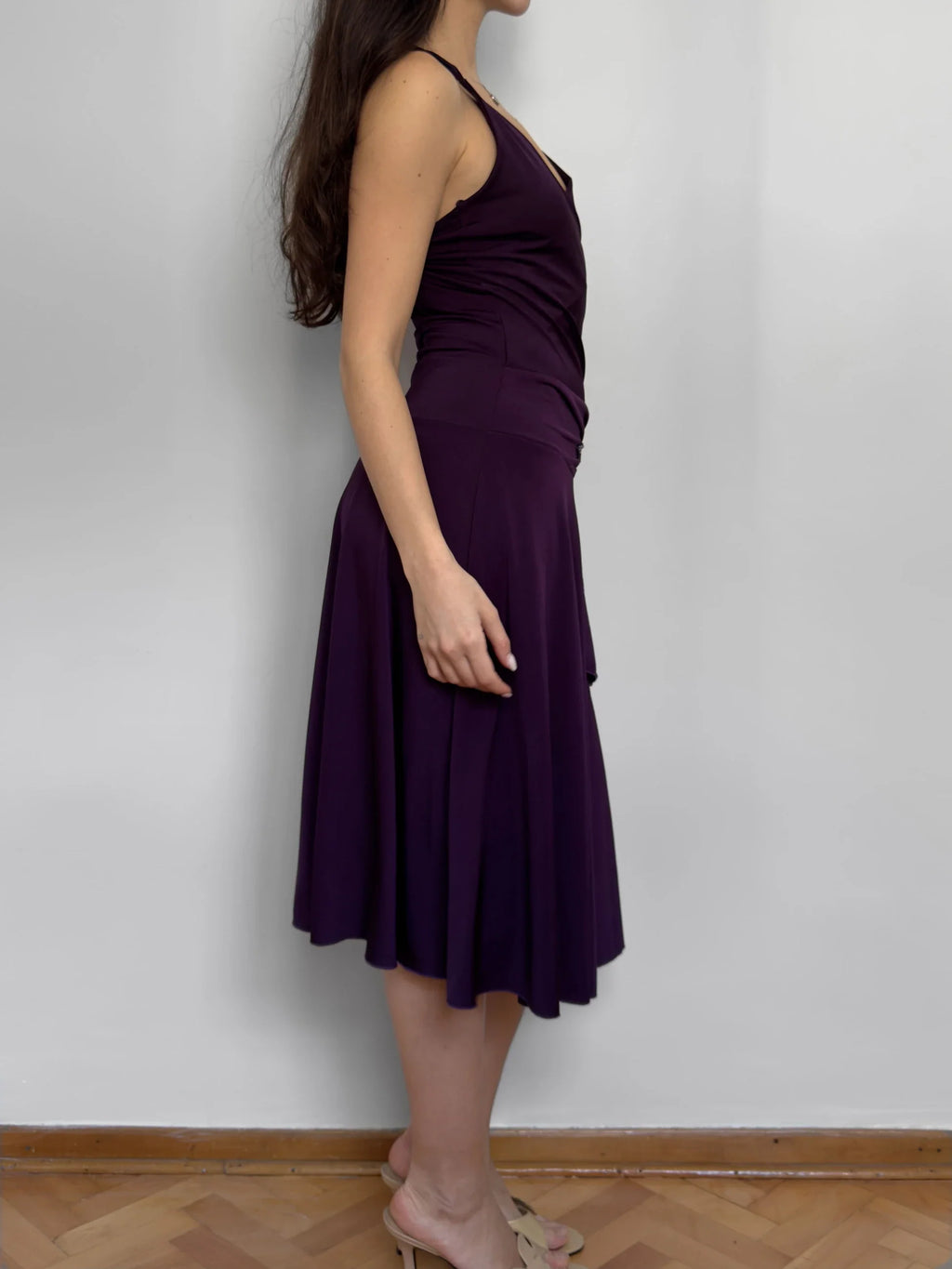Stretch Purple Evening Dress