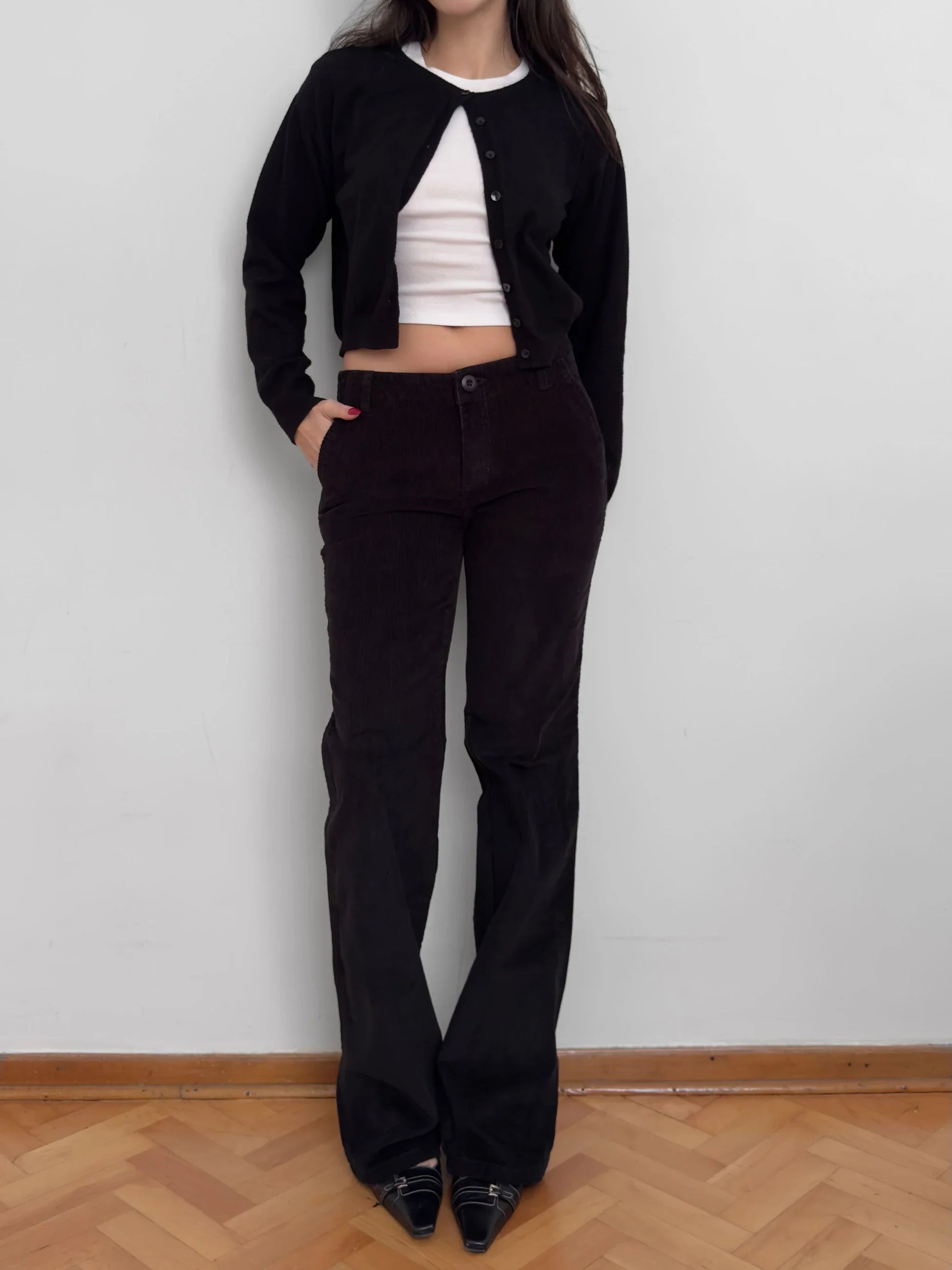 Black Velvet Trousers