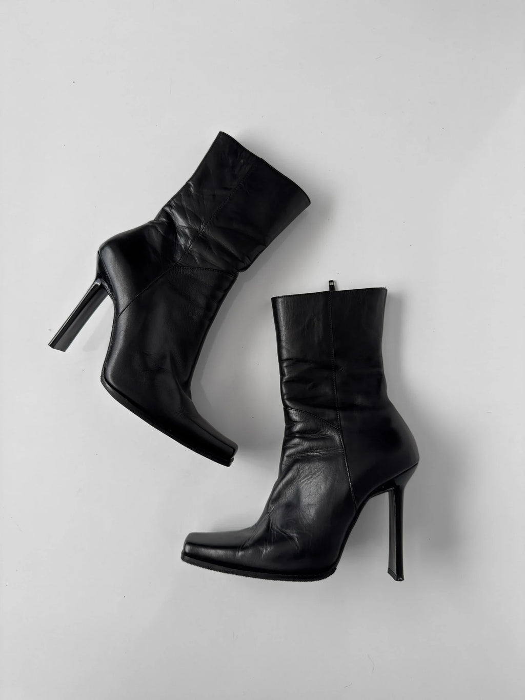 Black Leather Ankle Boot