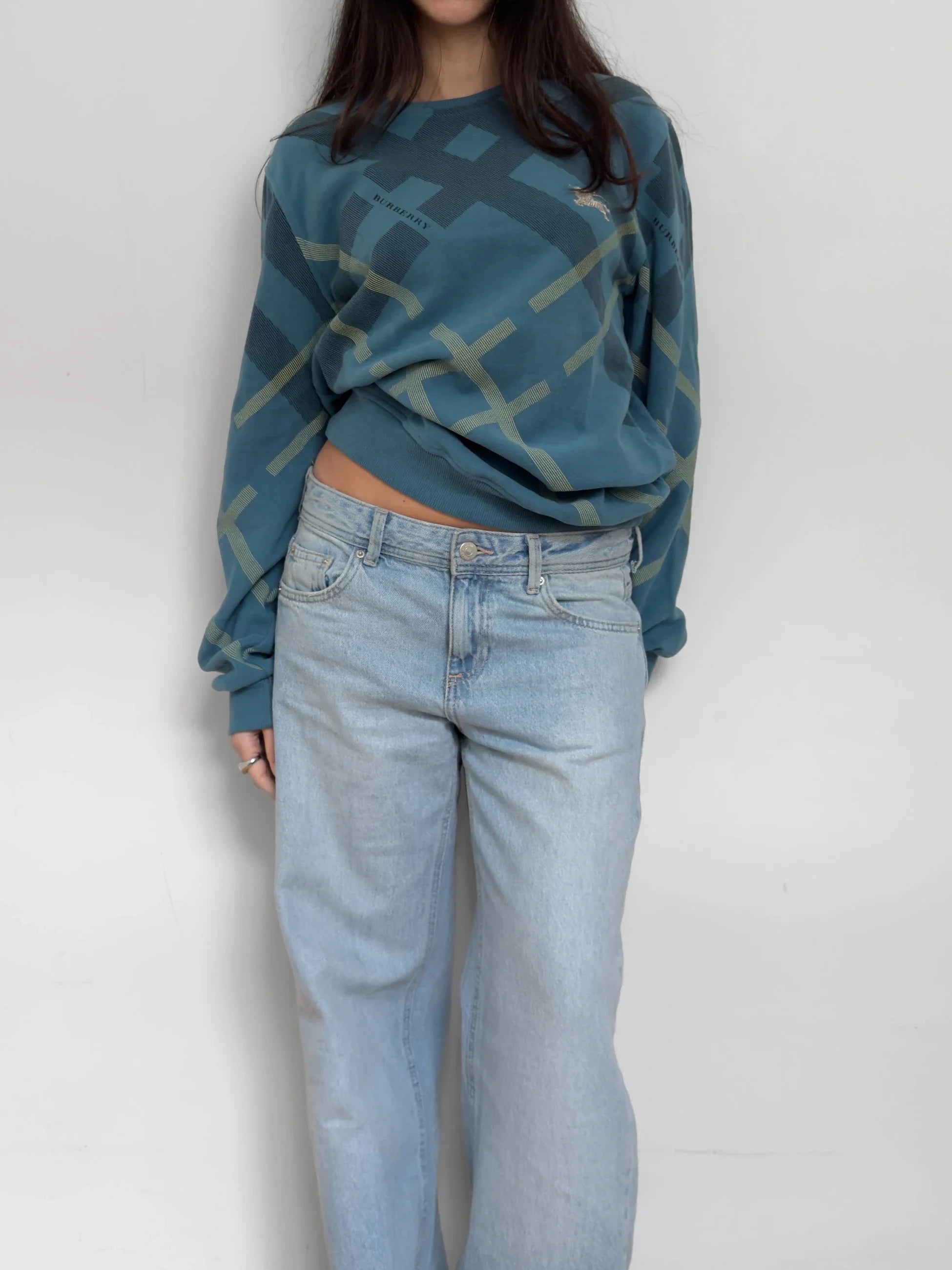 Blue Burberry Sweater