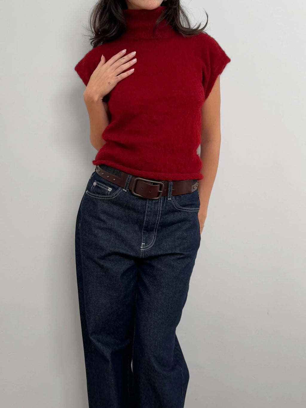 Hand-Knit Mohair Pullover