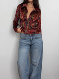 Patterned Velvet Shirt