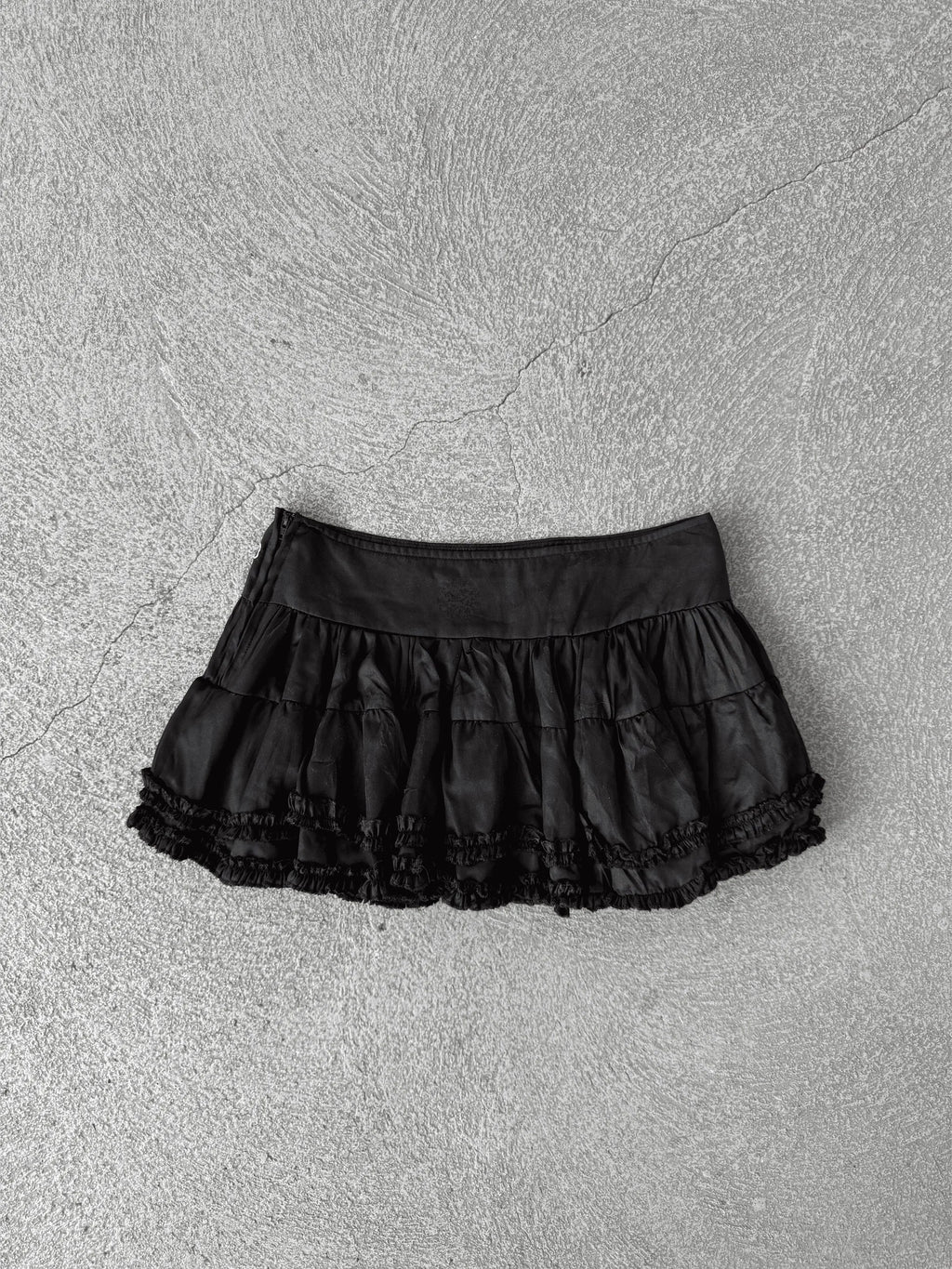 Embroidered Satin Skirt