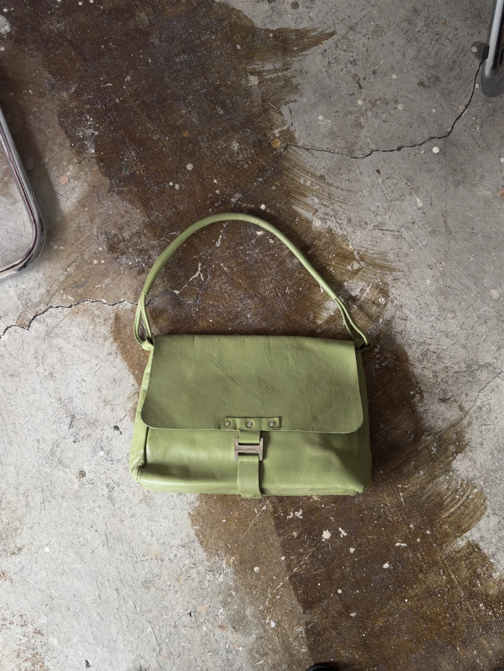Olive Green Leather Bag