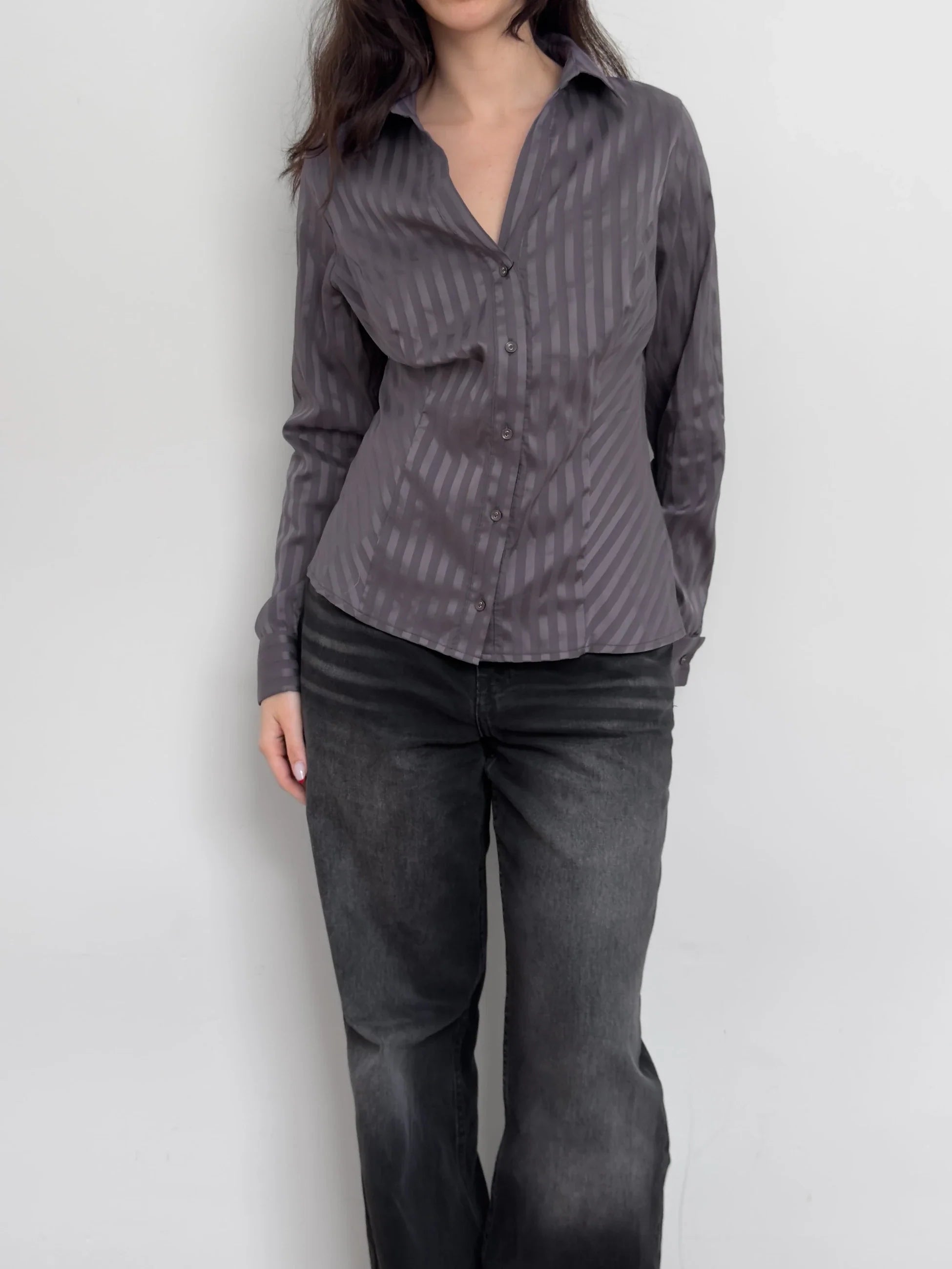 Striped Satin Shirt