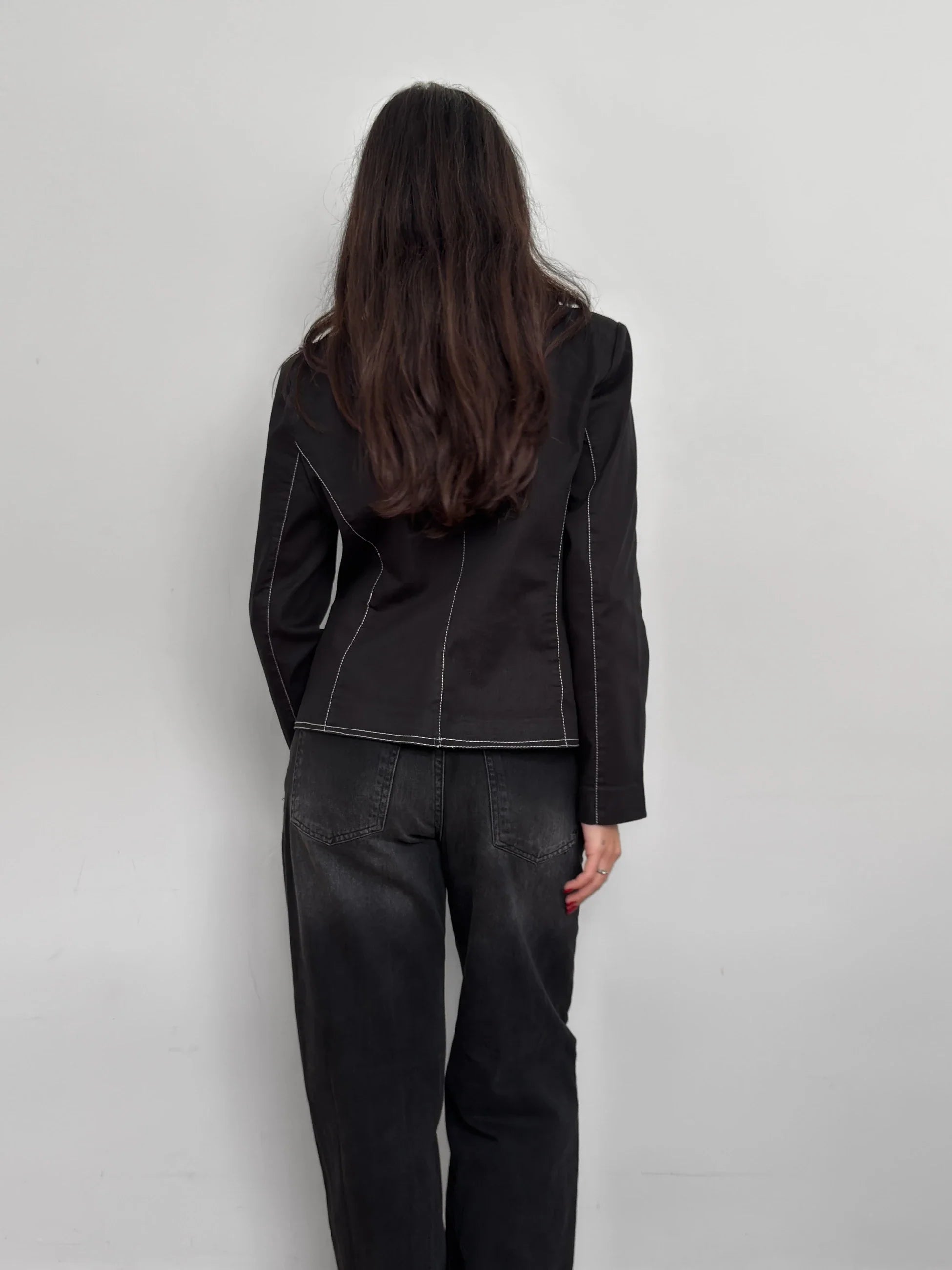 Contrast Stitched Blazer