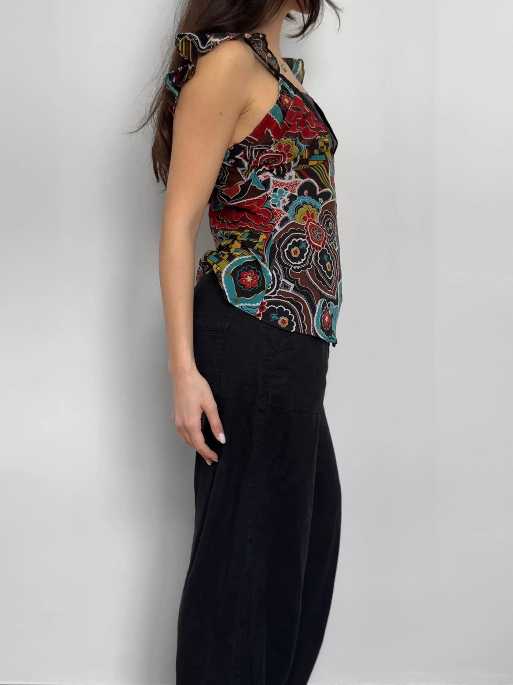 Patterned Chiffon Blouse