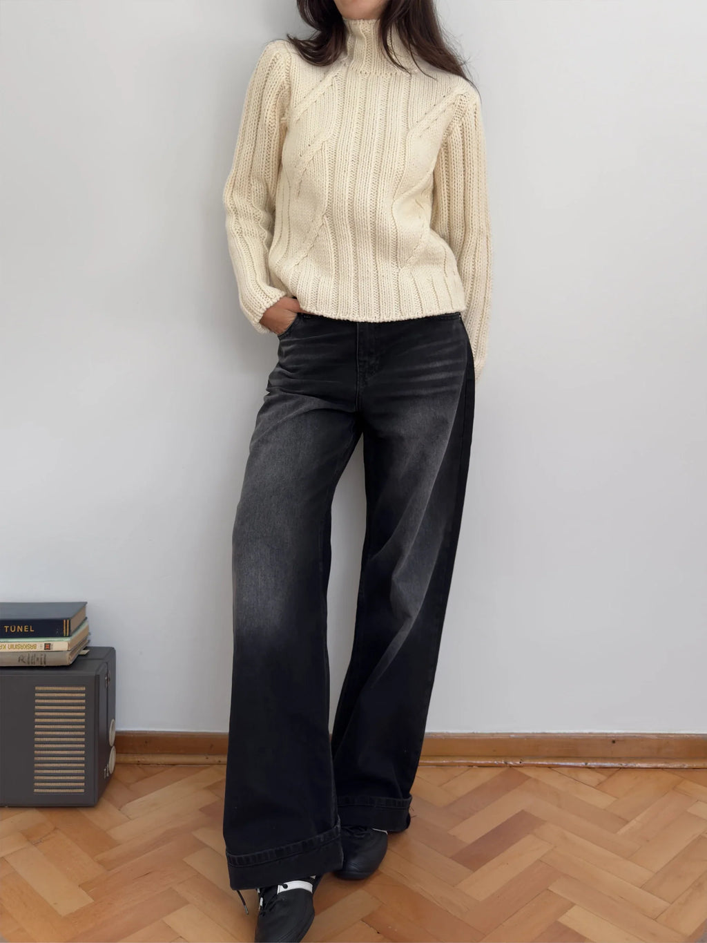 Turtleneck Collar Knit Sweater