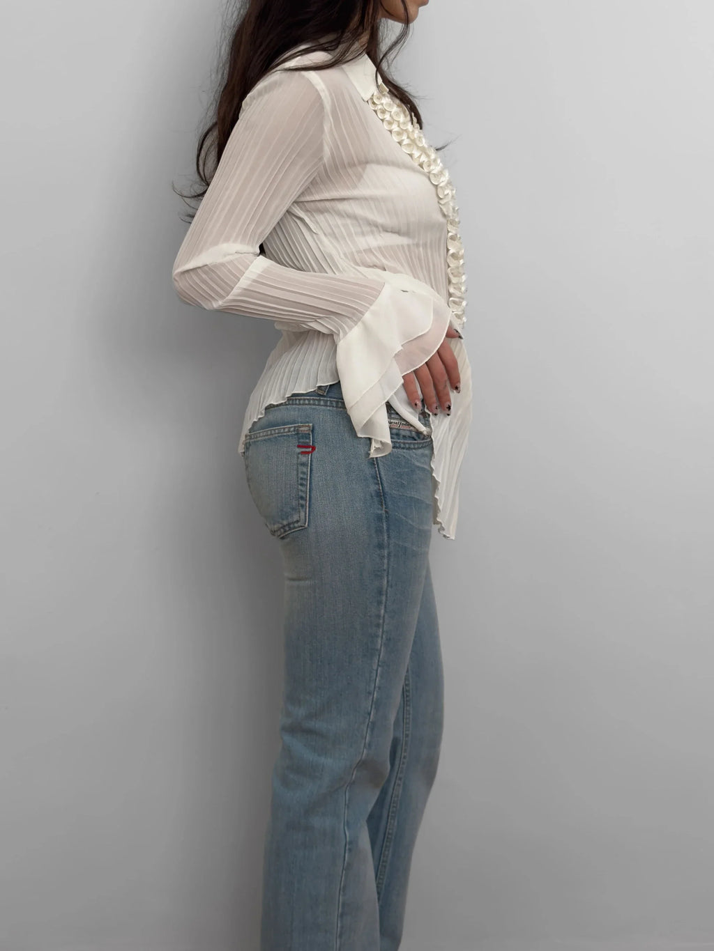 Ecru Chiffon Shirt