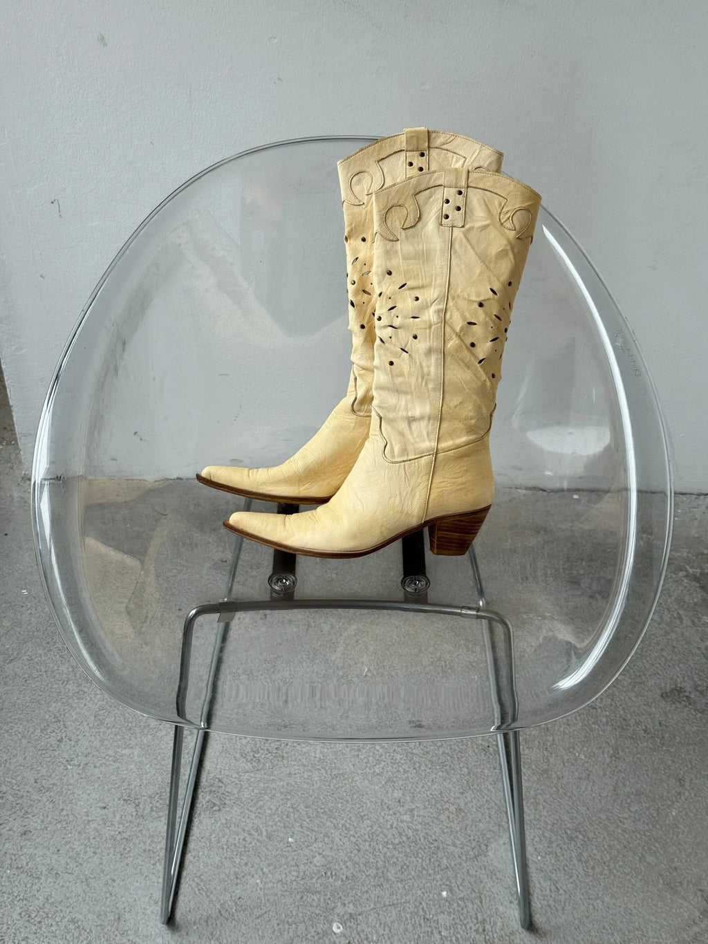 Light Yellow Cowboy Boots