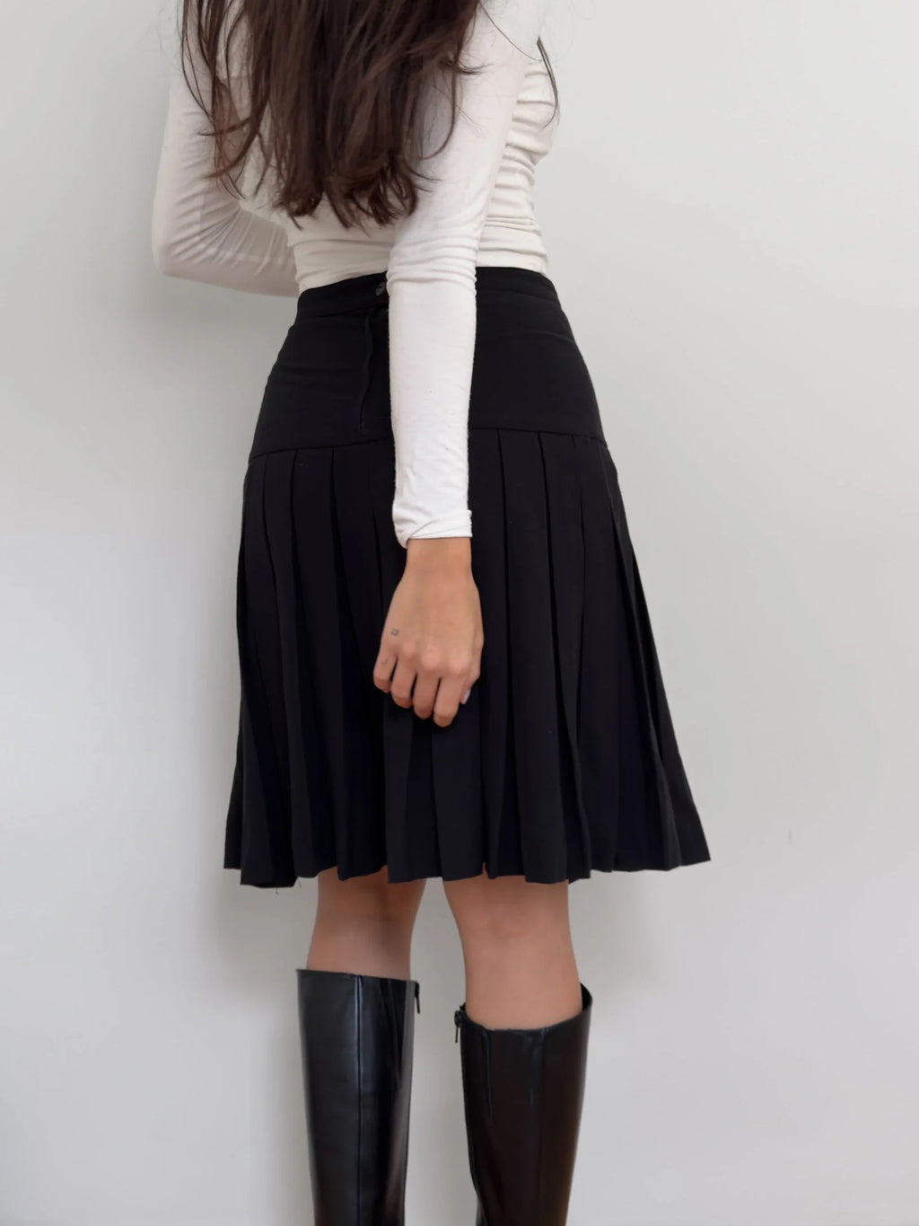 Black Pleated Skirt