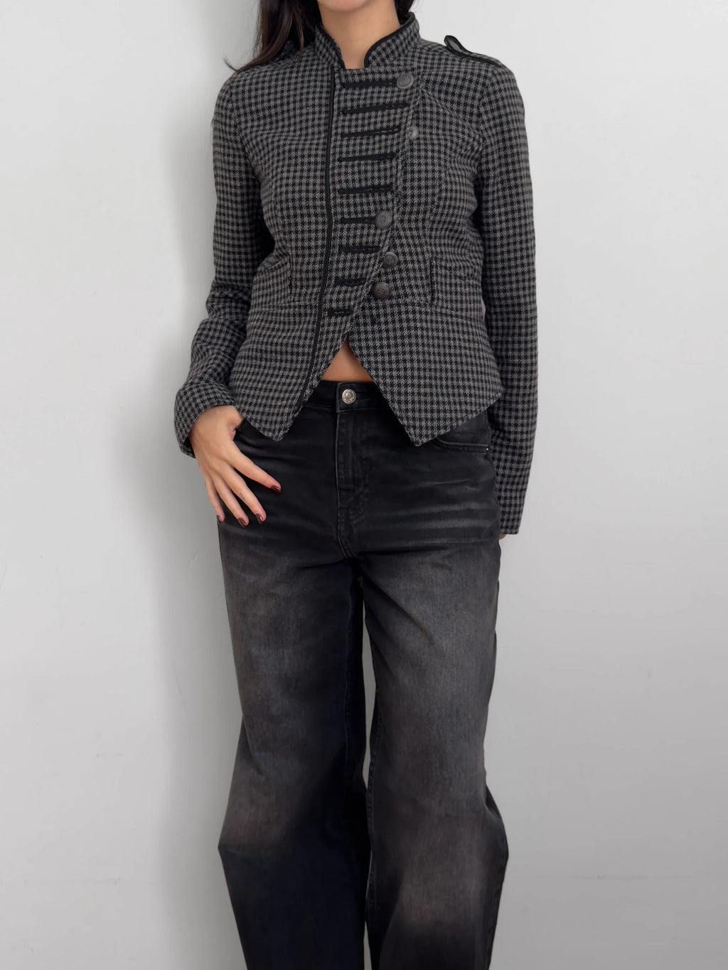 Grey Checked Jacket
