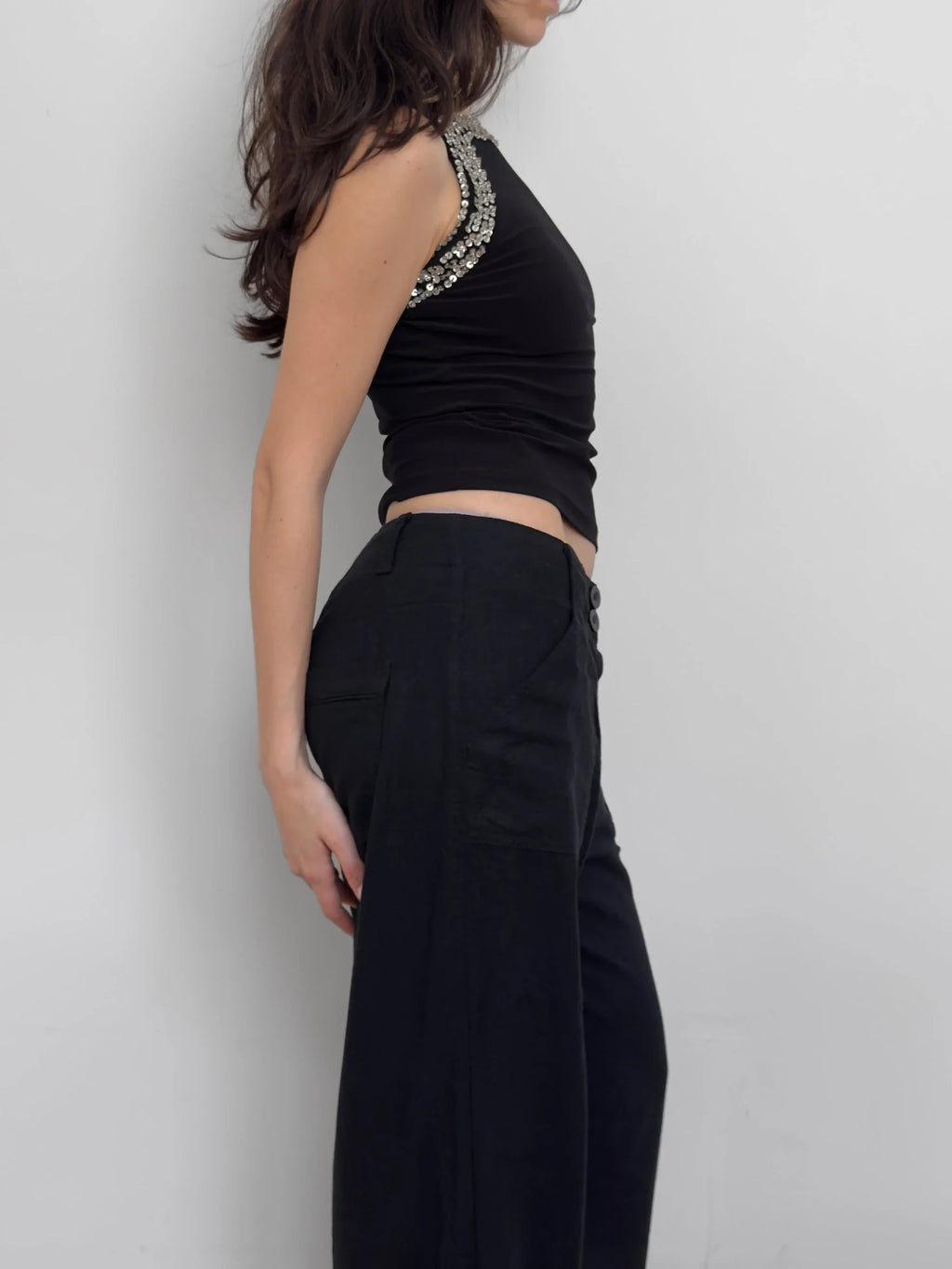 Bead-Embroidered Blouse