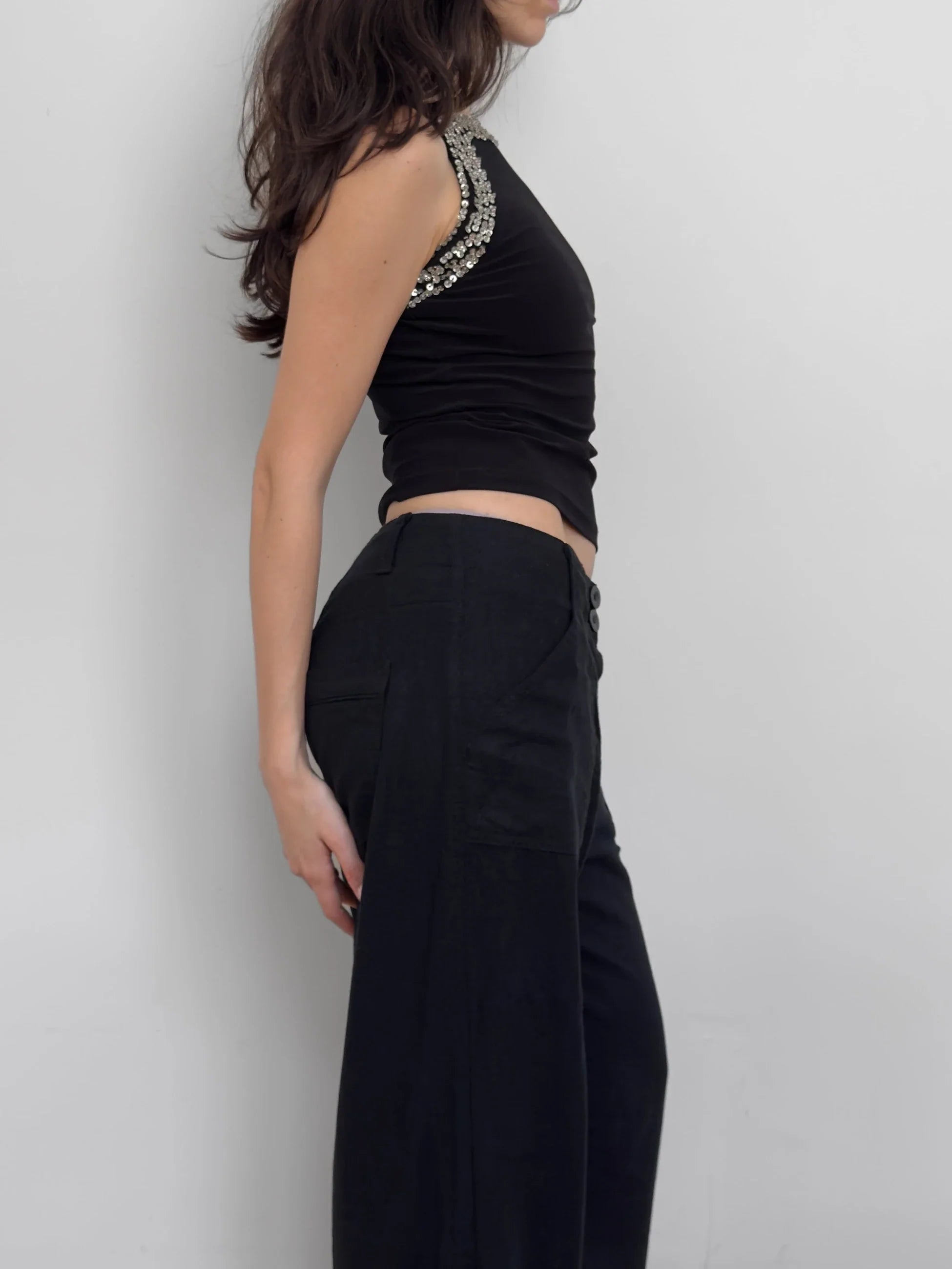 Bead-Embroidered Blouse
