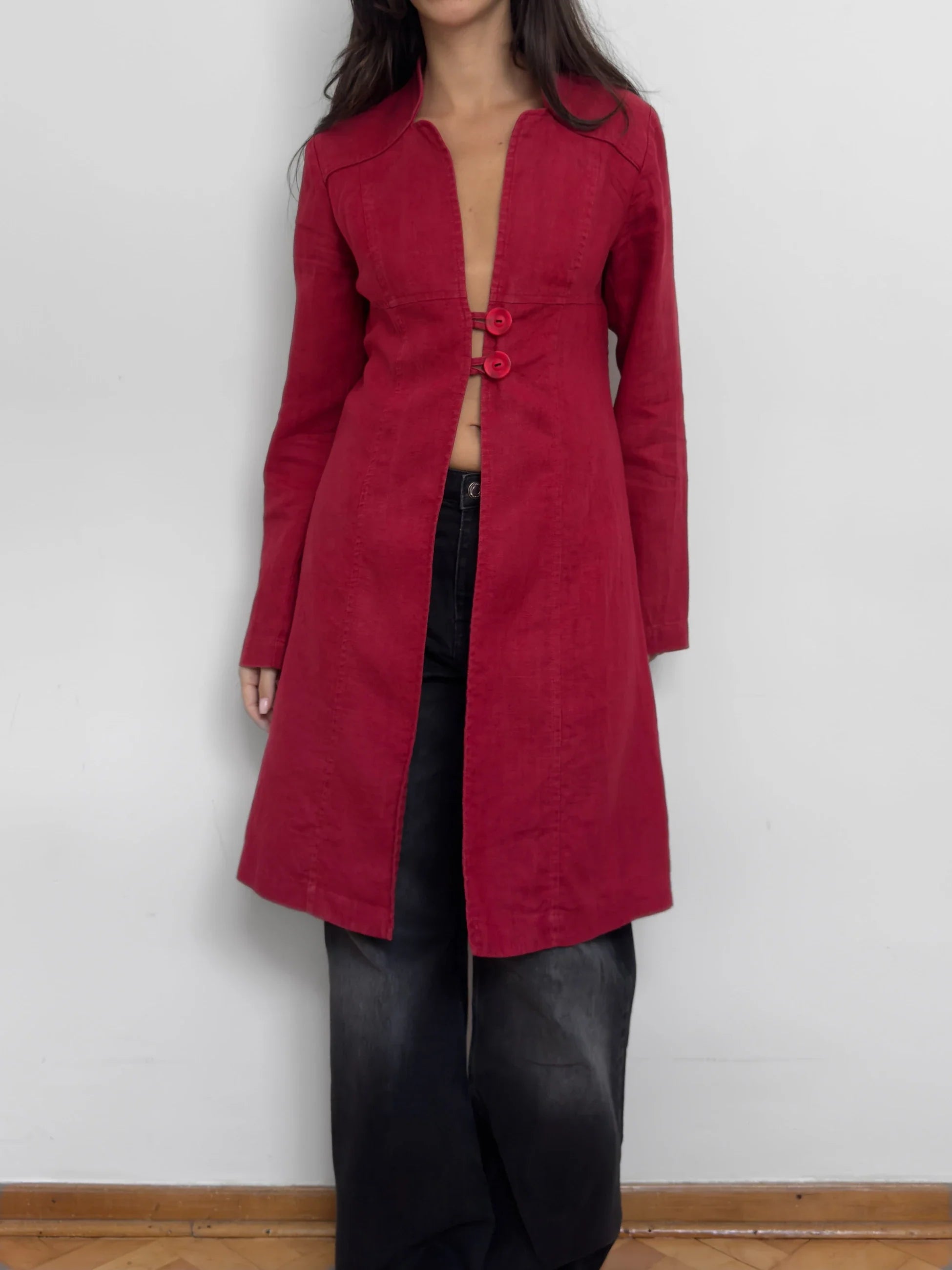 Red Linen Jacket