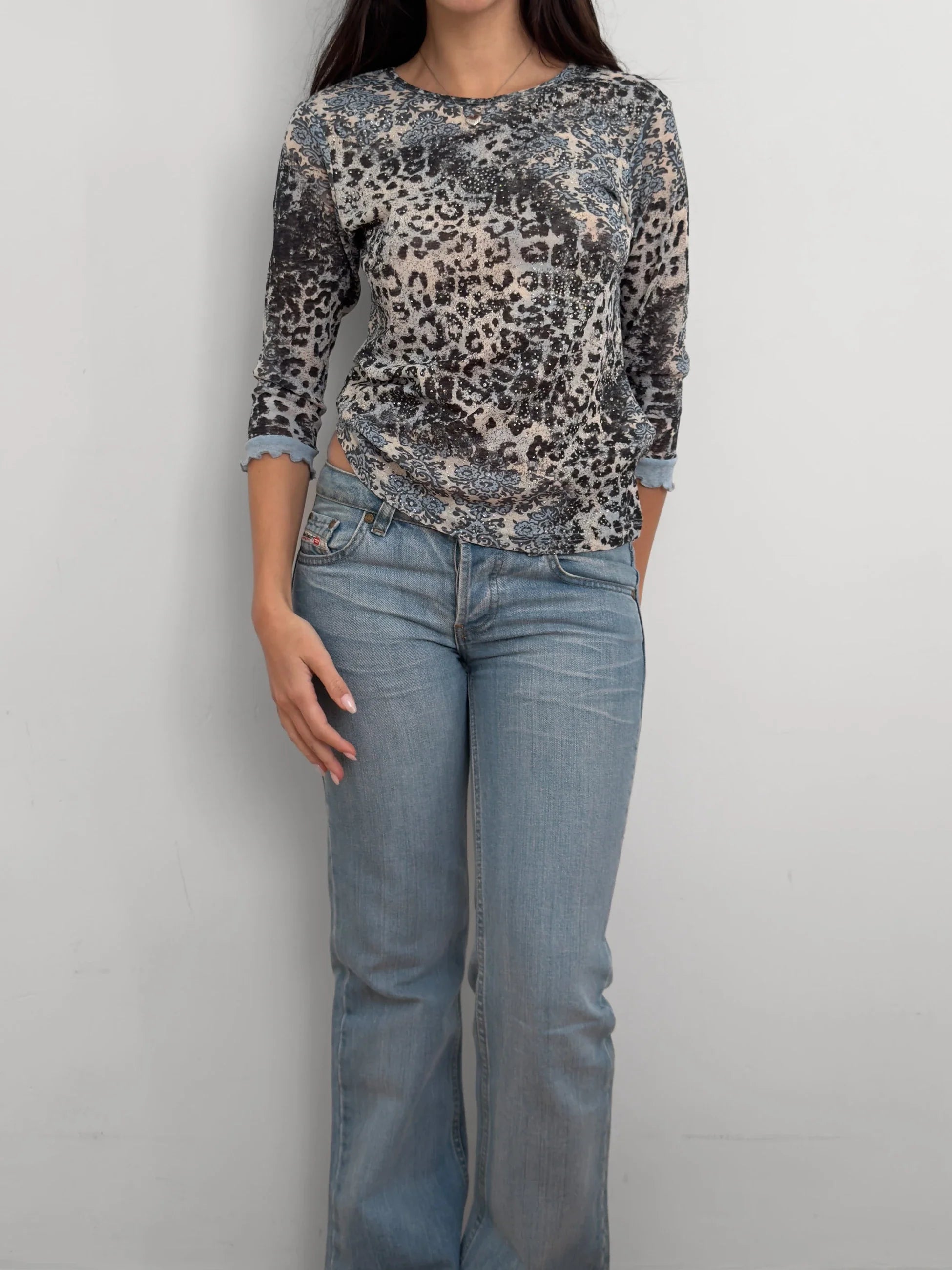 Patterned Shimmer Blouse