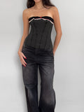Polka Dot Black Corset