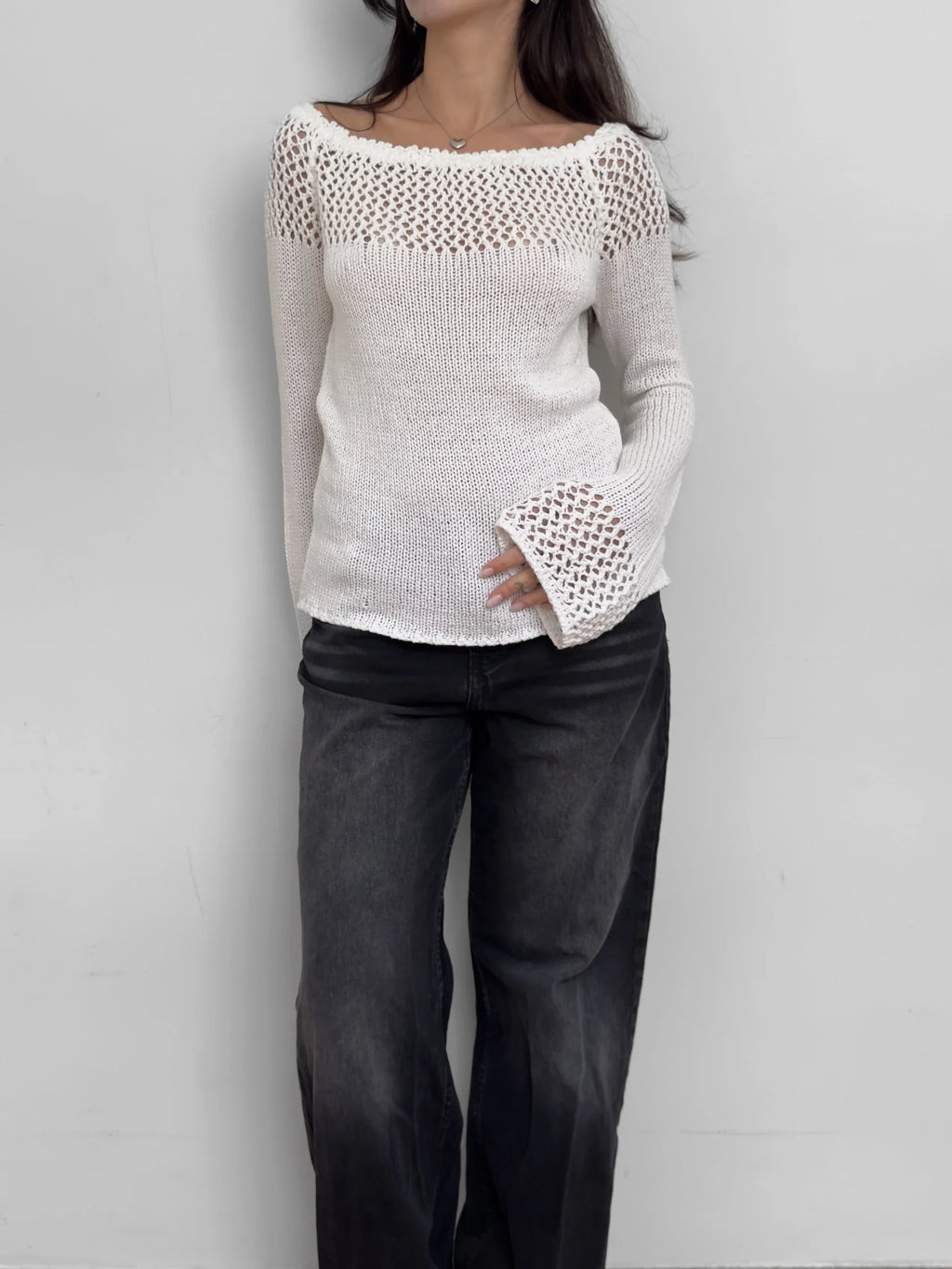 White Knit Sweater