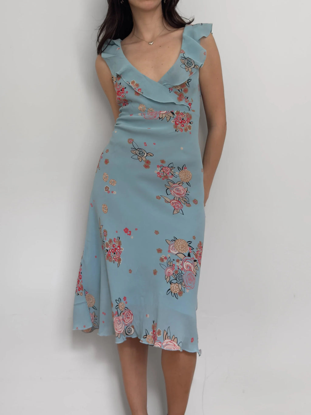 Patterned Blue Dress