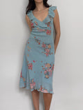 Patterned Blue Dress