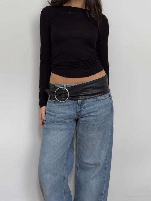 Black Leather Belt