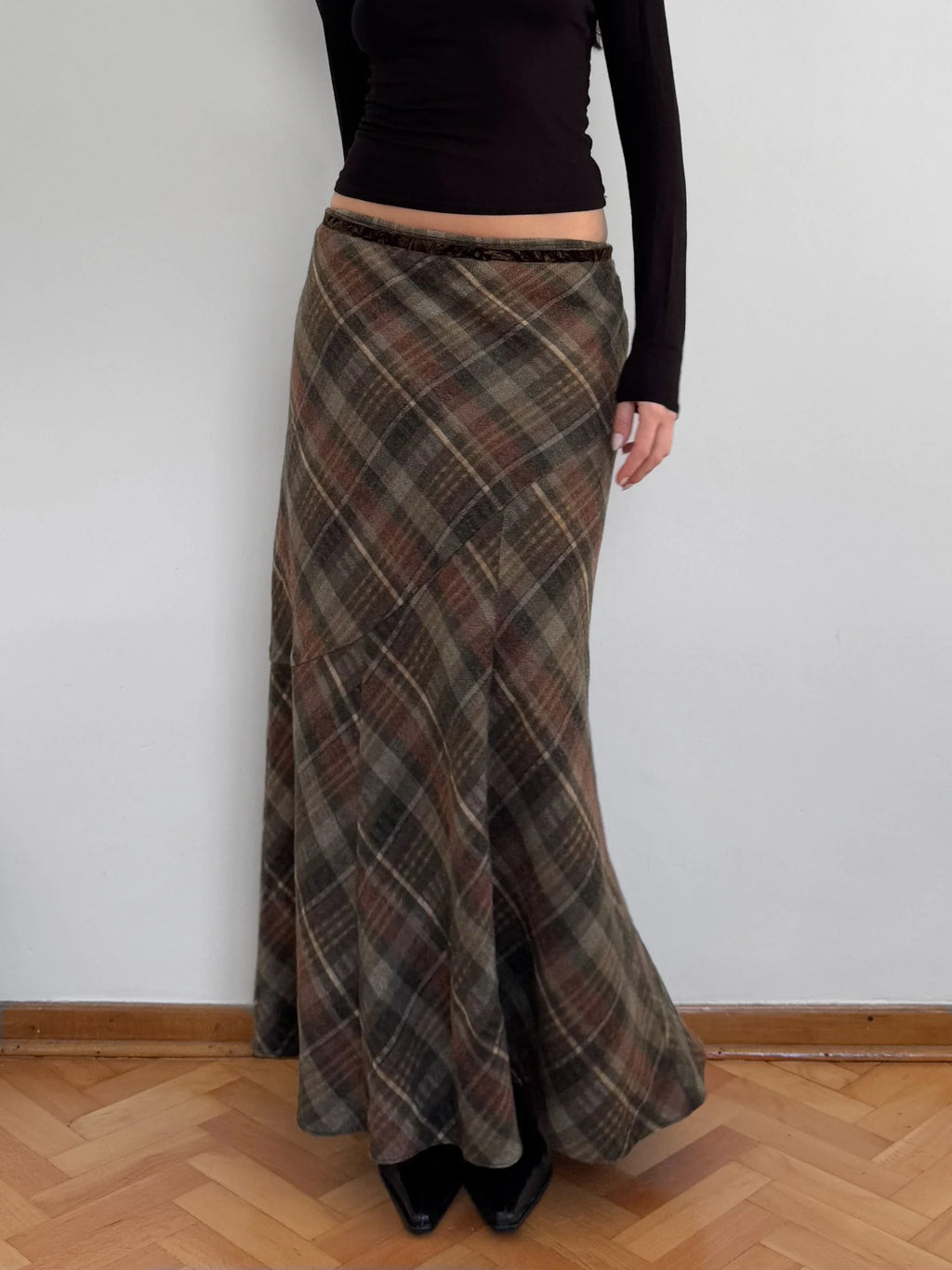 Wool Blend Maxi Skirt