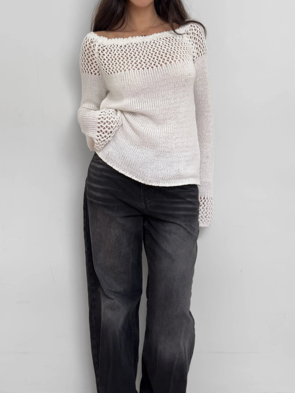 White Knit Sweater
