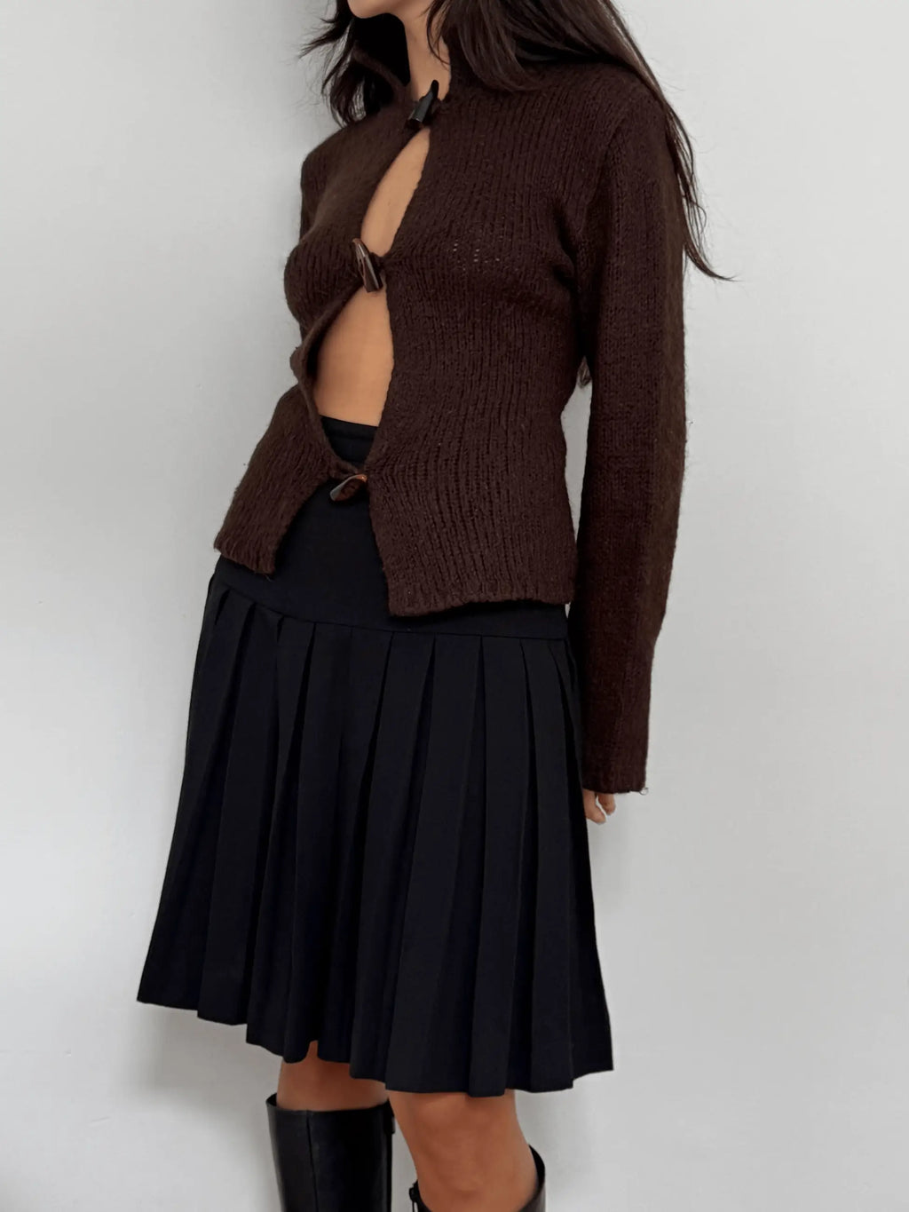 Brown Wool Cardigan