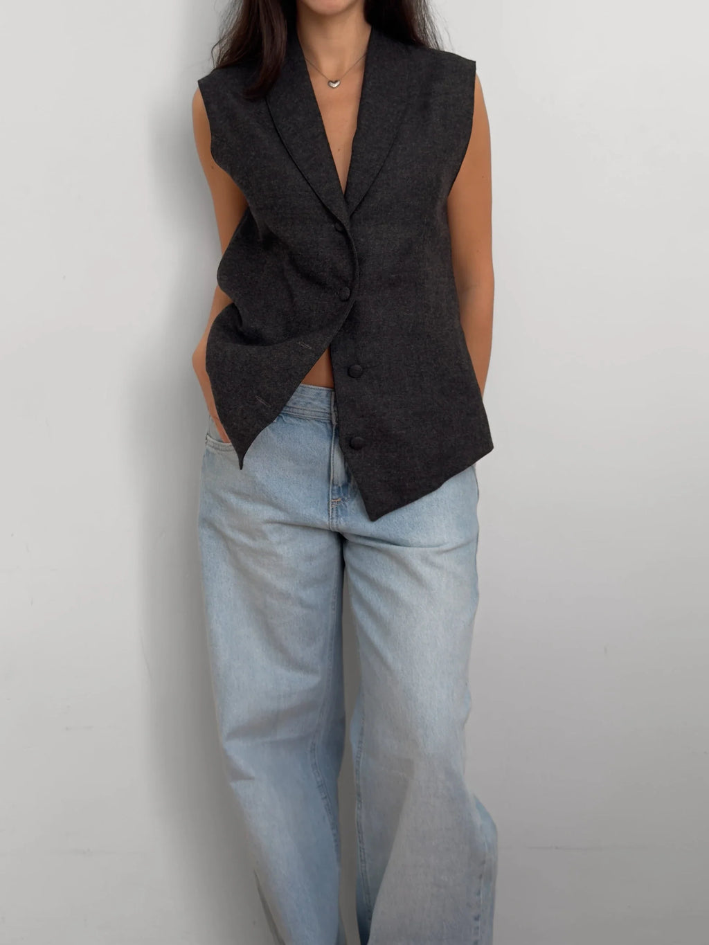 Grey Wool Vest
