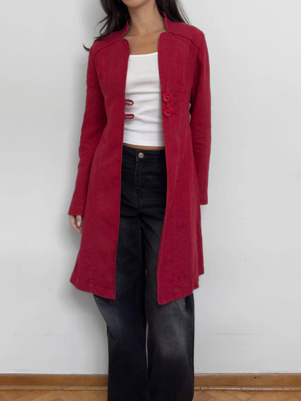Red Linen Jacket