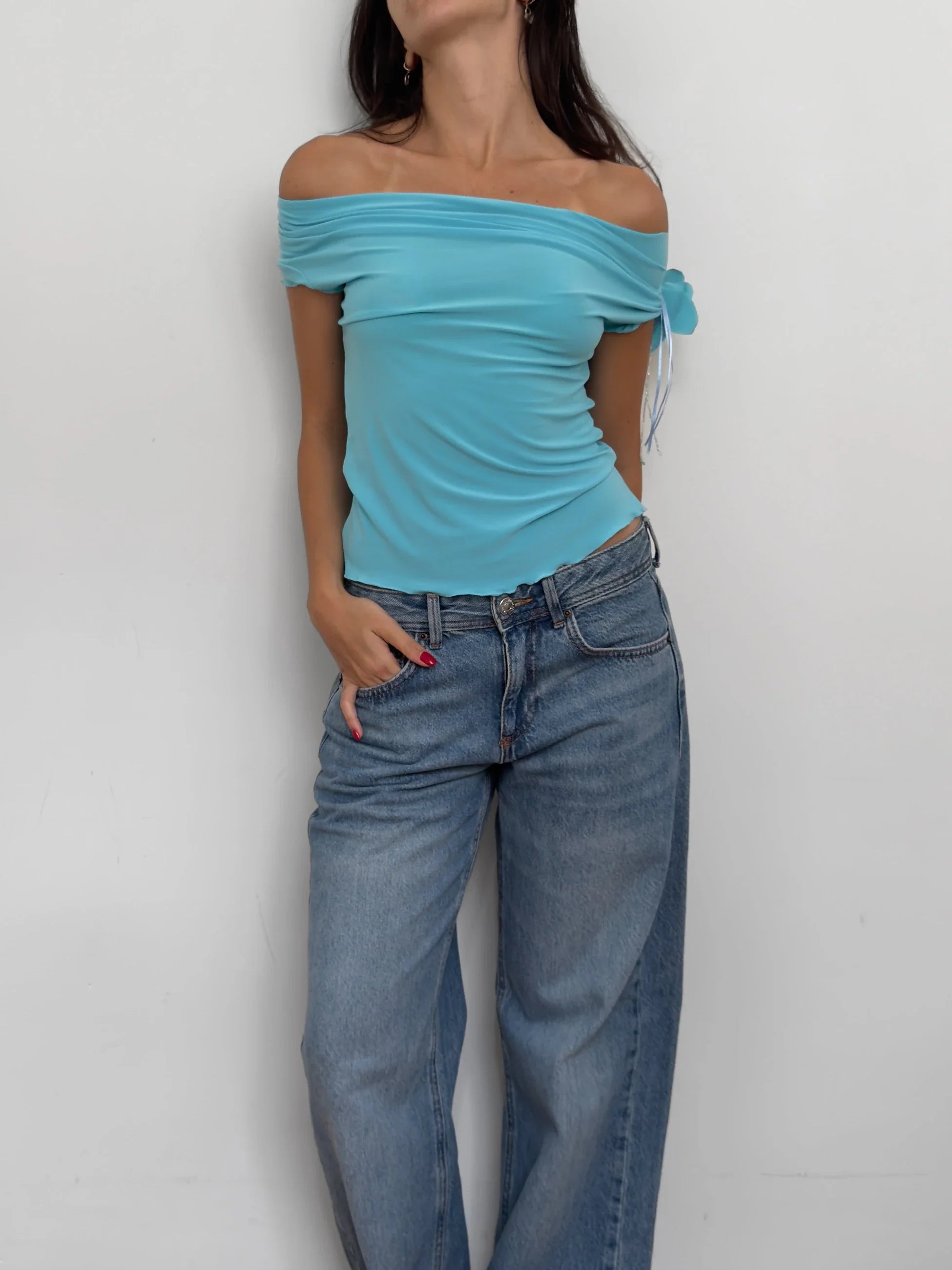 Blue Stretch Blouse