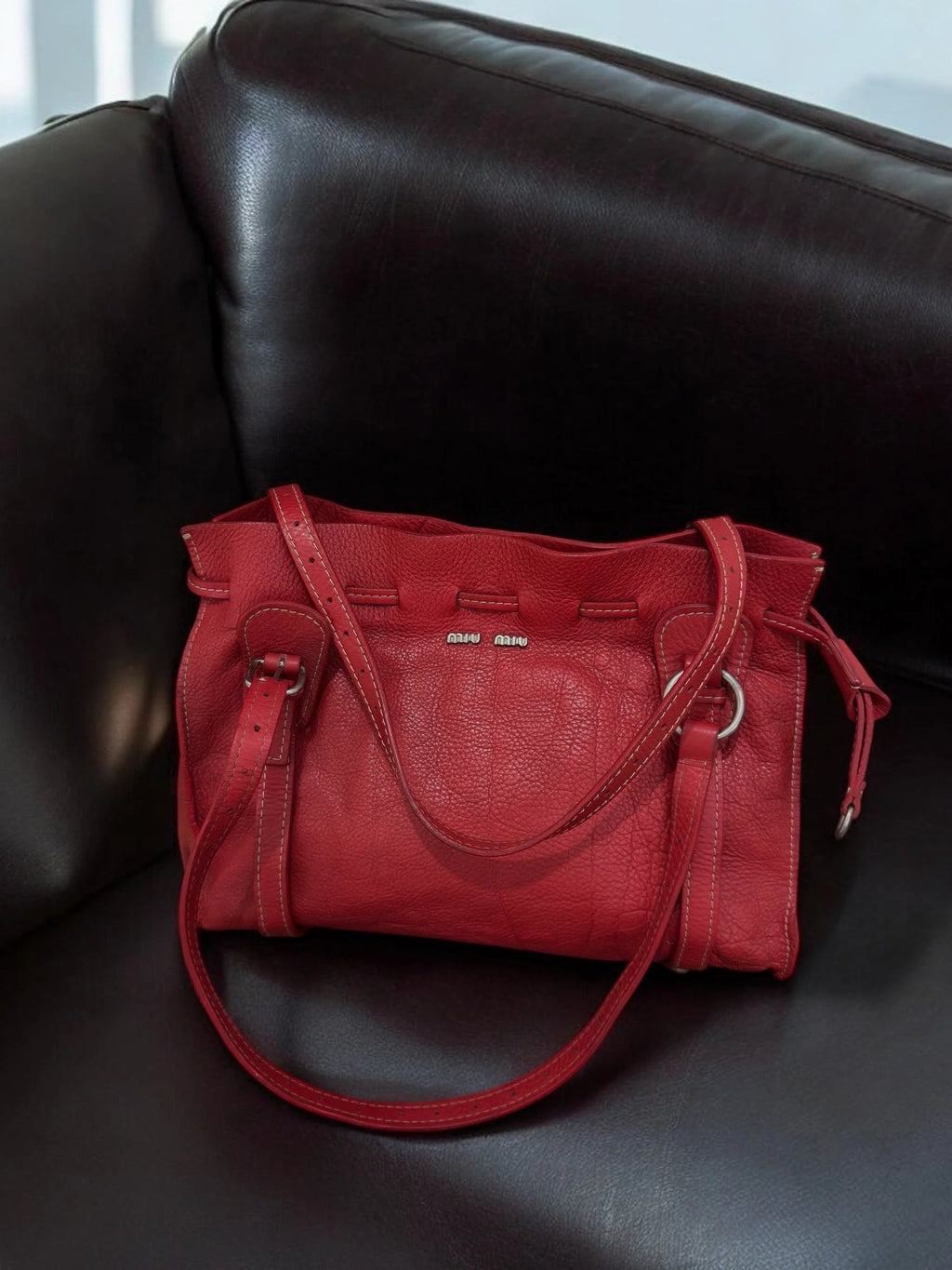 Miu Miu Red Tote Bag
