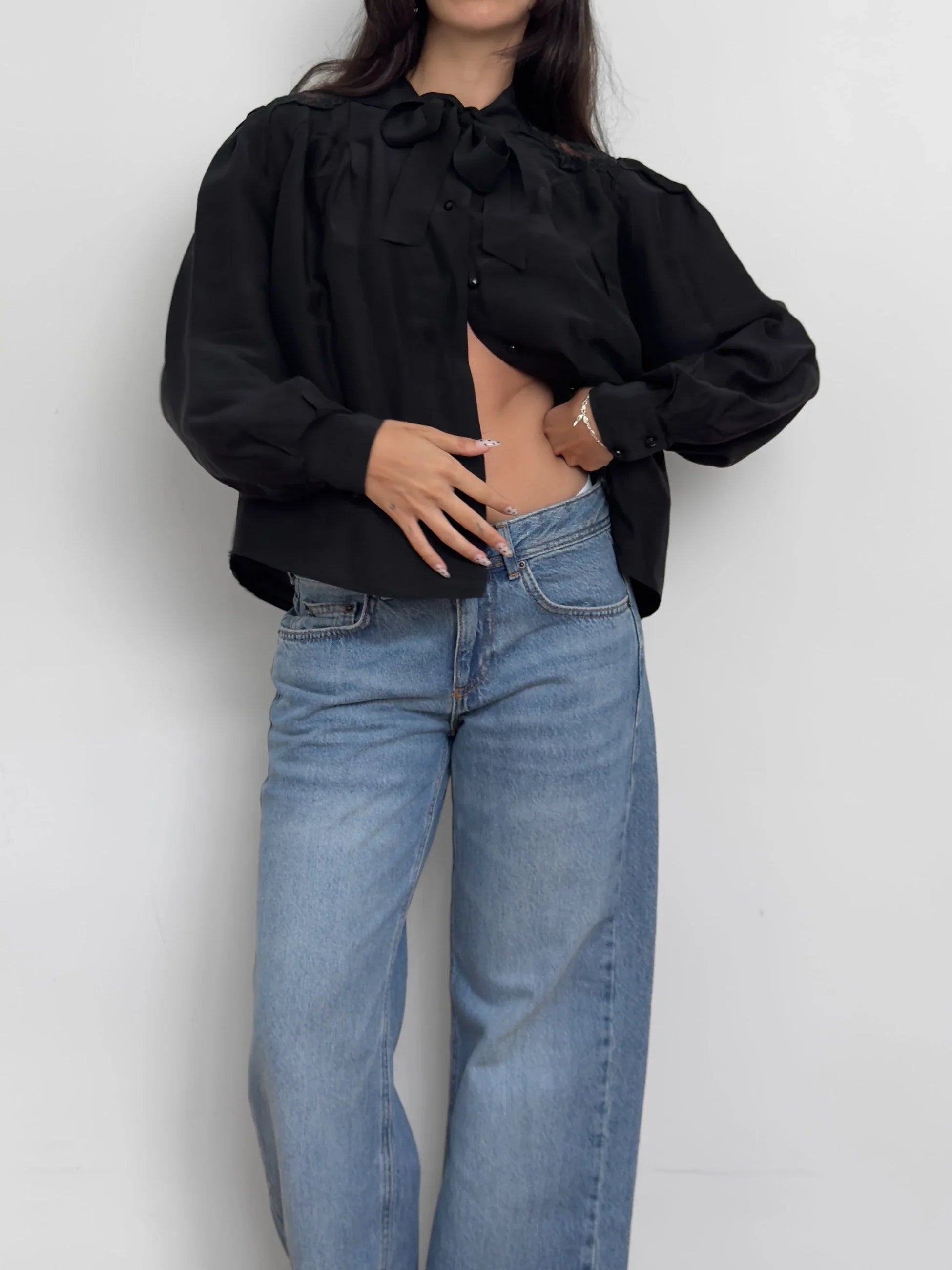 Black Silk Shirt