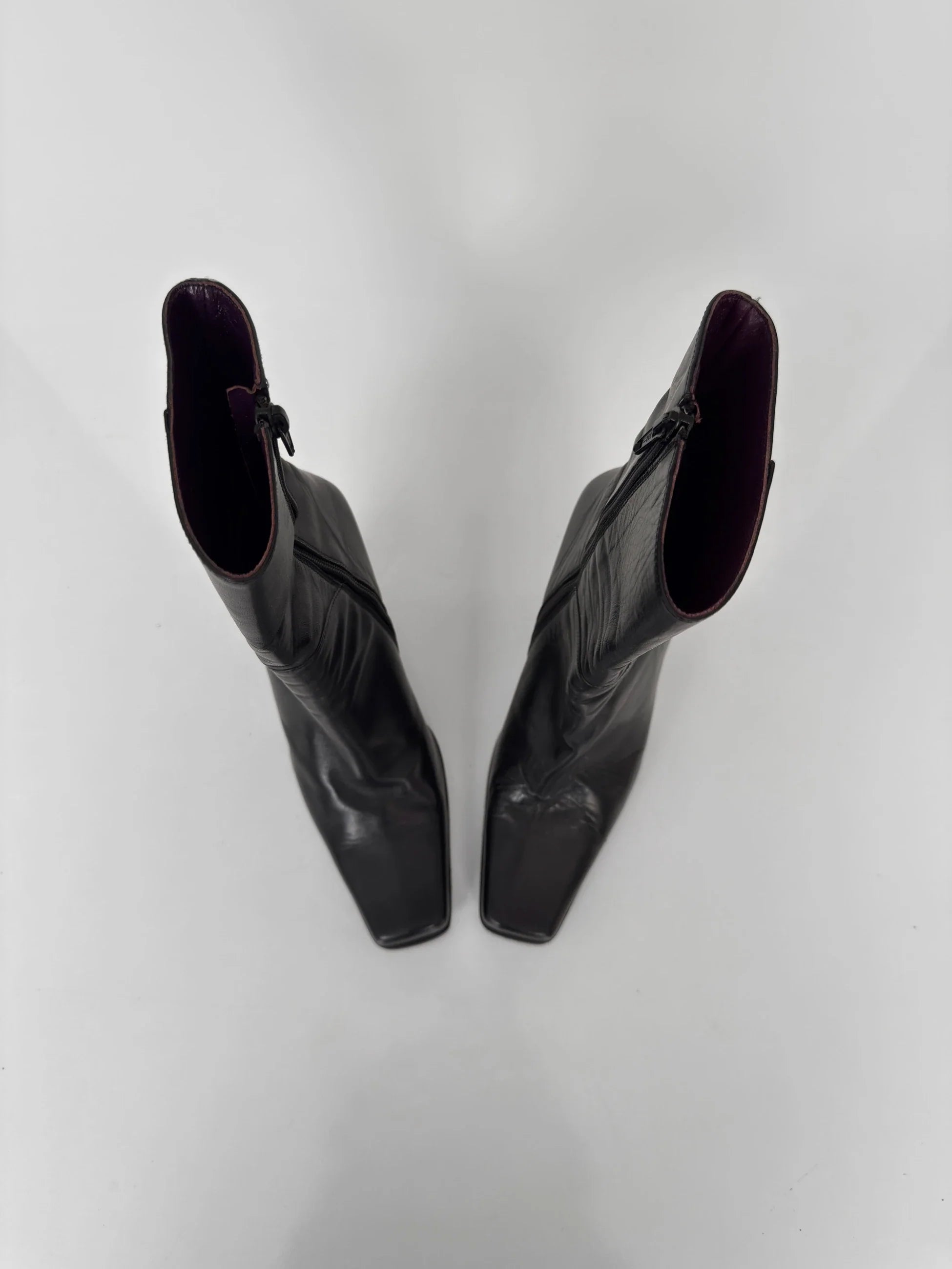 Black Leather Ankle Boot